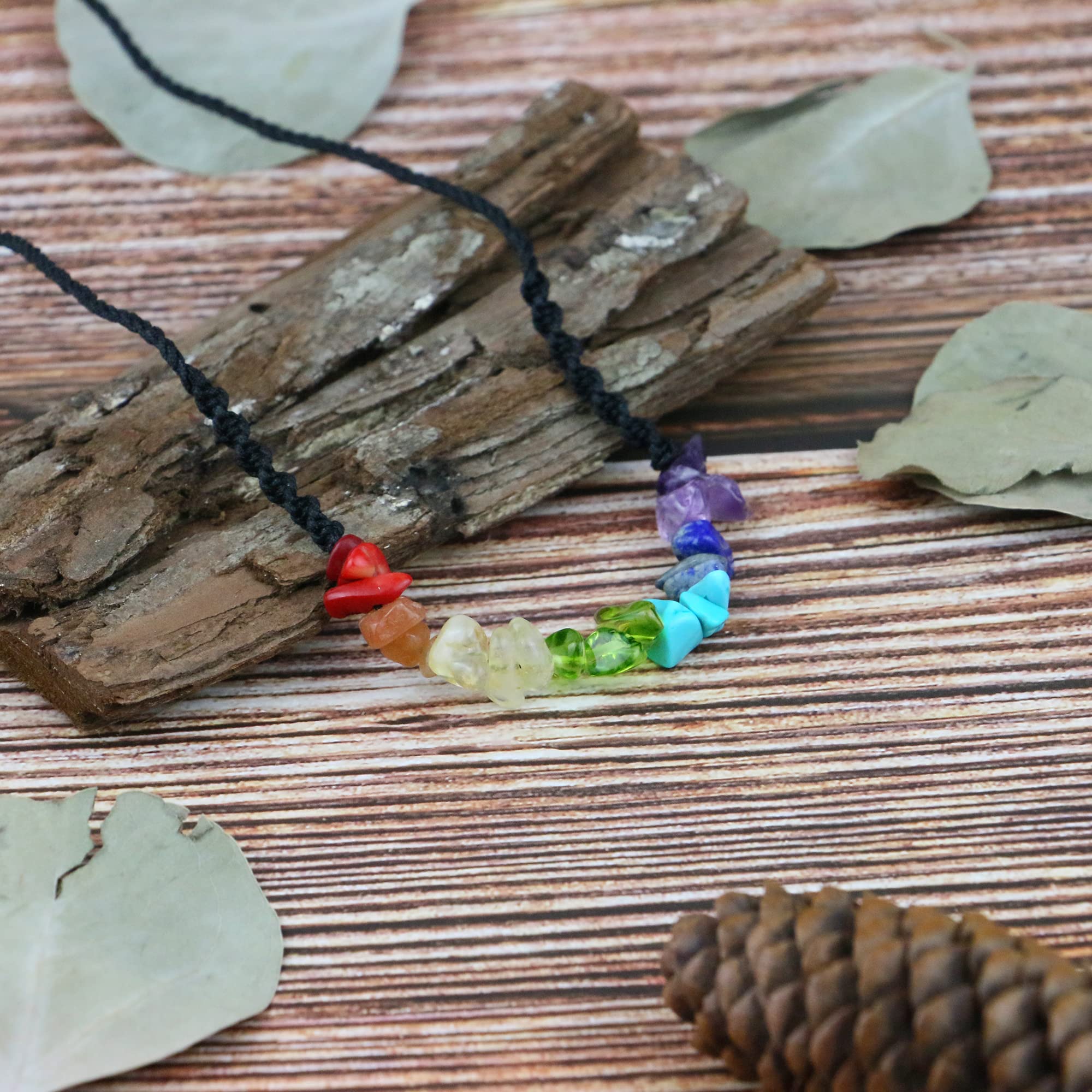 SmileBelle Adjustable Chakra Jewelry Set - Boho Crystal Necklace, Bracelet & Anklet for Women | Spiritual Healing, Yoga Meditation Accessories | Perfect Birthday Gift for Her