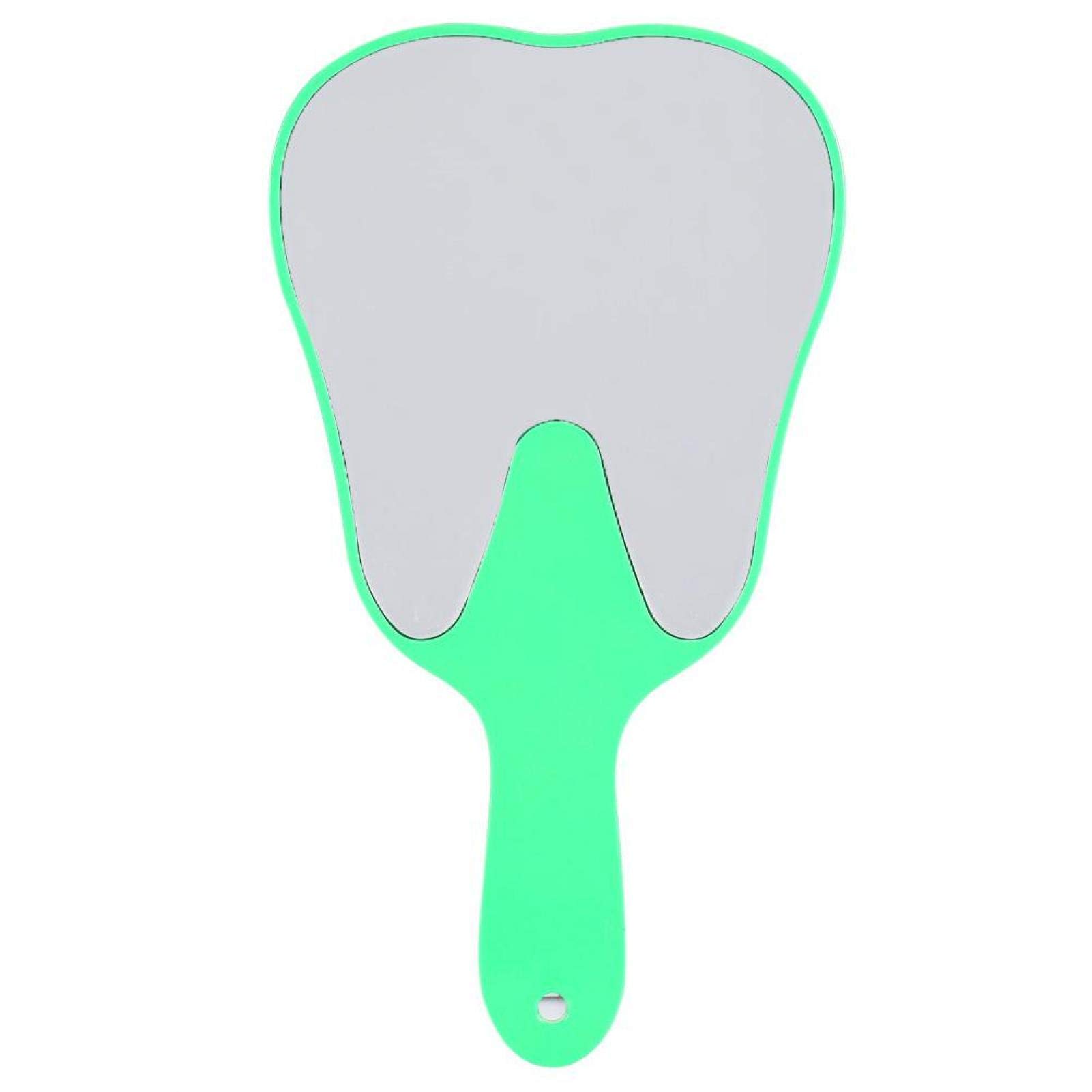 3 Colors Single Sided Hand Mirror with Magnification - Fashionable Plastic Handle for Makeup, Dental Care & Hair Styling - Perfect for Home, Salon & Travel (Green)
