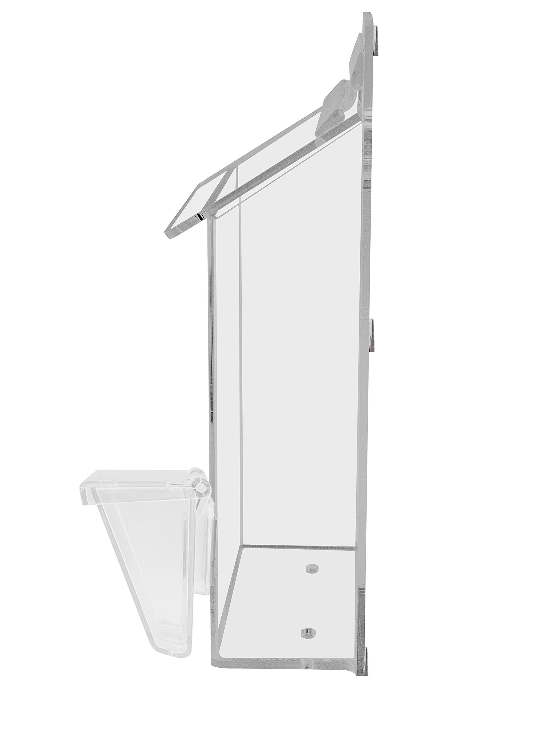6 Pack Magnetic Brochure Holders with Lid - Metal Mount Outdoor Caddy for 4
