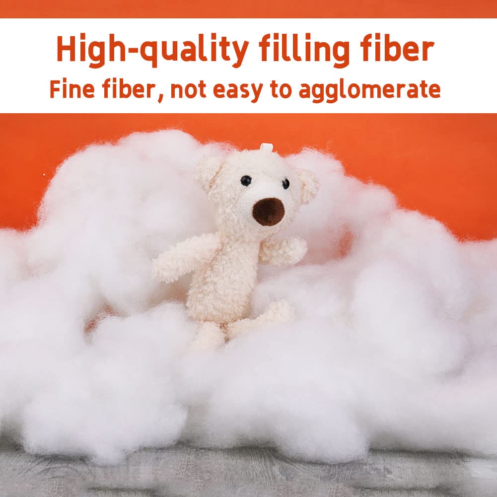 Premium 800g/28.2oz Fiber Fill Stuffing for Stuffed Animals, Pillows & DIY Crafts - High Resilience Polyester Fiber Filling for Soft Toys, Cushions, Home Decor & Sewing Projects