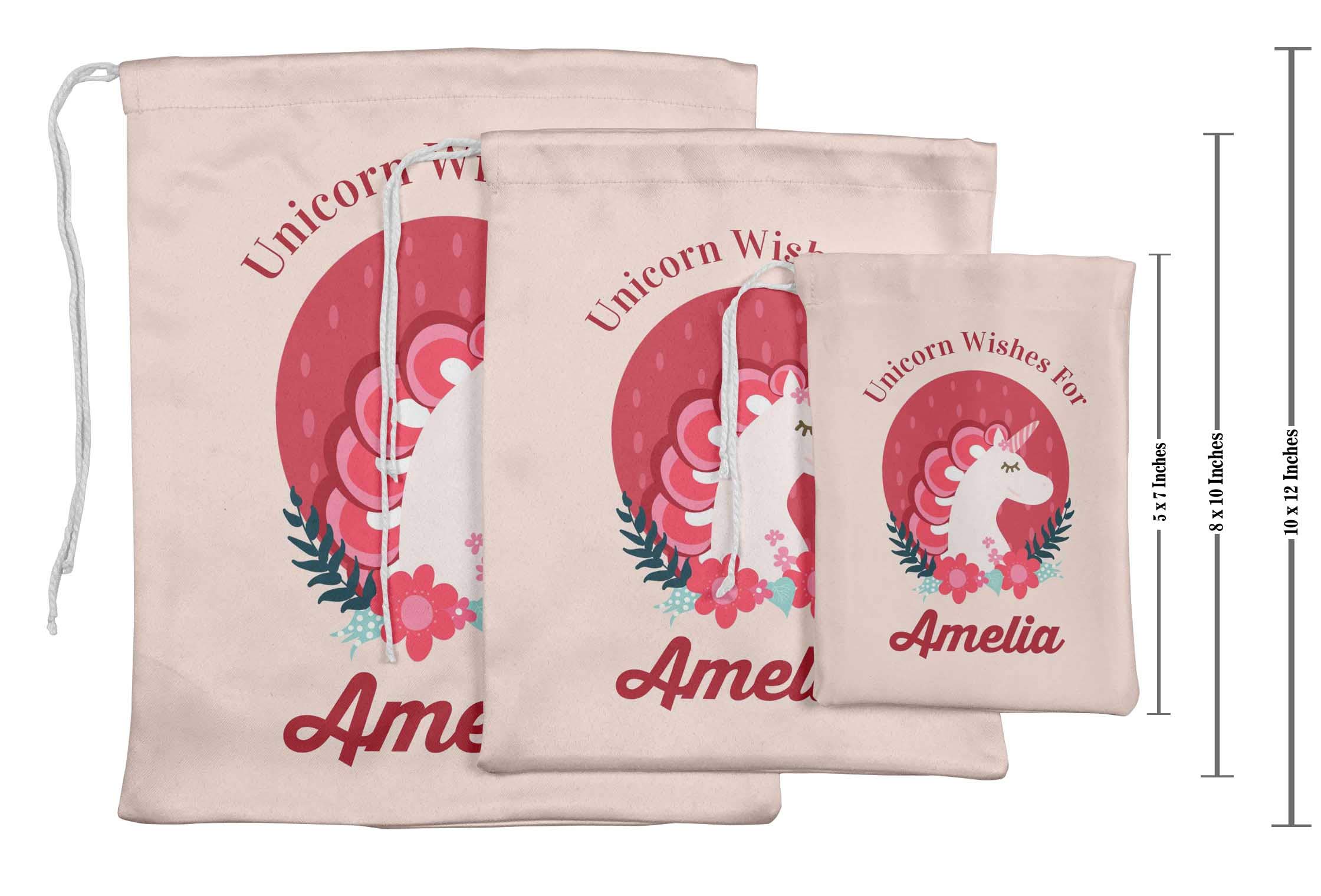 Custom Orange Unicorn Party Favor Bags - 15 Pack Drawstring Pouches for Birthday Celebrations, Baby Showers & Kids' Party Supplies - Perfect for Goodie Bags, Gift Favors & Party Decorations