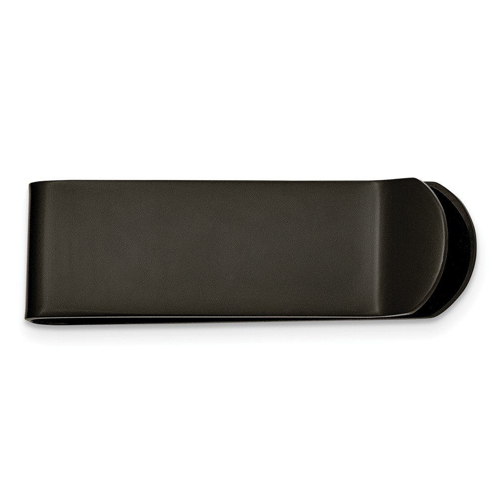 Premium Stainless Steel Brushed Black IP-Plated Money Clip - Slim Wallet Alternative for Men | Perfect for Cash, Cards & Everyday Carry (EDC) | Ideal Gift for Graduation, Birthday & Business Occasions