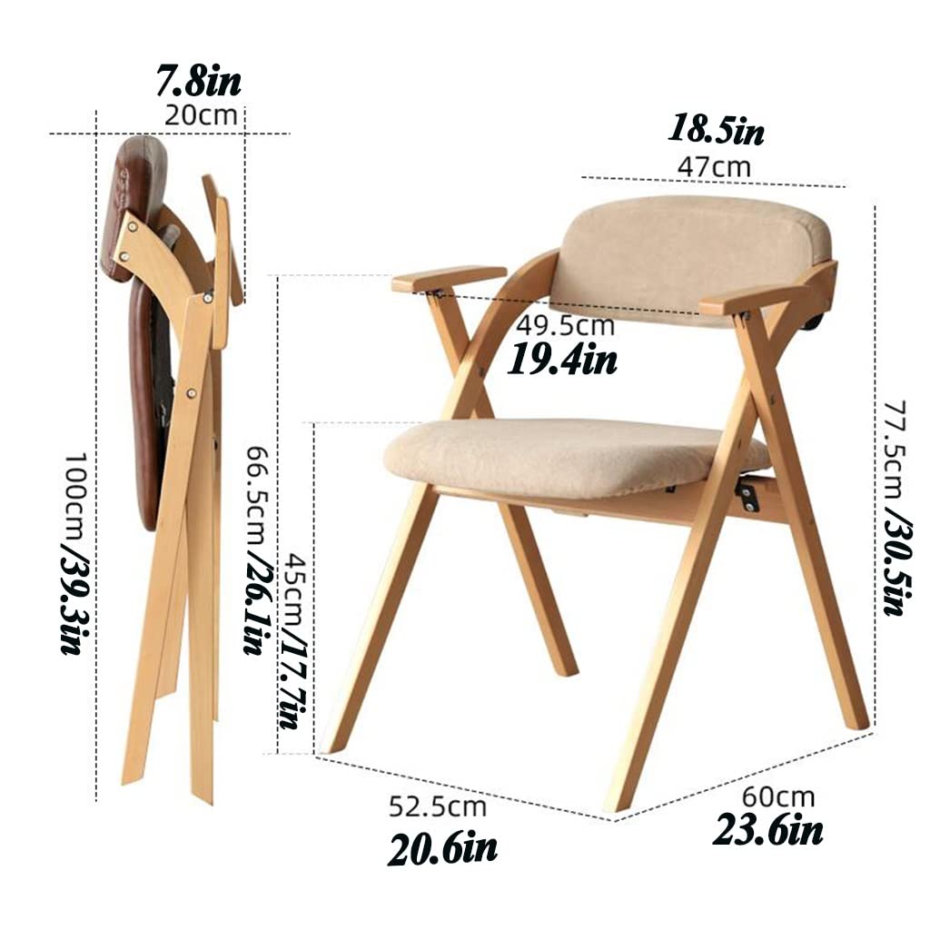 Farmhouse Dining Chairs with Arms - Solid Wood Legs & Padded Seat - Foldable Modern Kitchen Side Chairs for Dining Room, Living Room, Bedroom - Comfortable Seating for Adults (Blue) | Perfect for Small Spaces, Family Gatherings & Home Decor