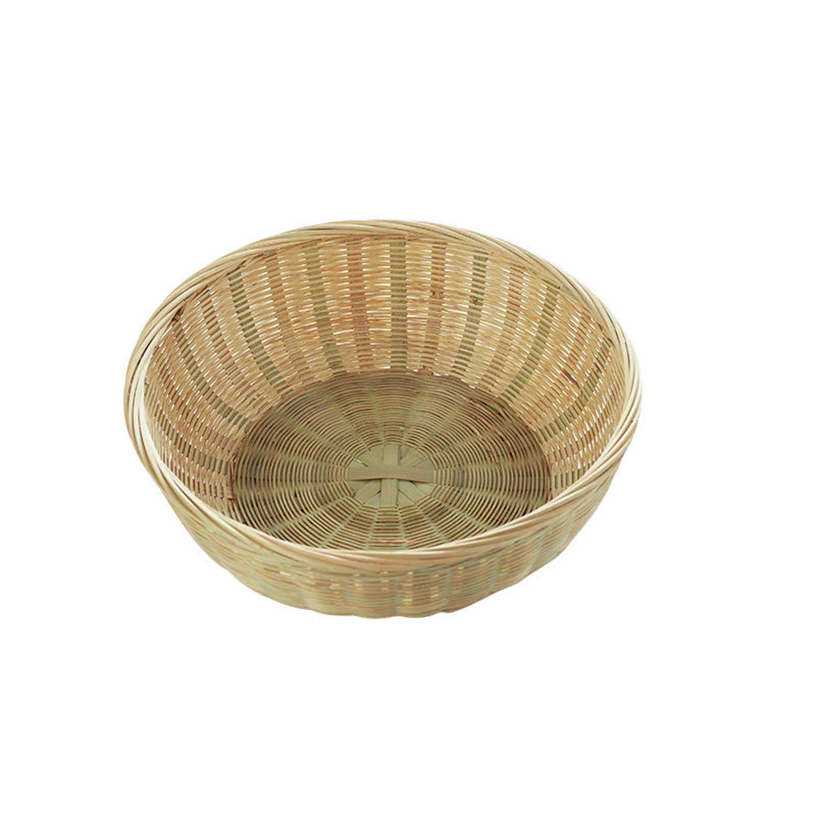 Natural Wicker Bread Basket - Hand-Woven Storage Tray for Fruits, Bread & Food | Rustic Home Kitchen Organizer & Outdoor Picnic Serving Tray | Perfect for Dining, Entertaining & Farmhouse Decor