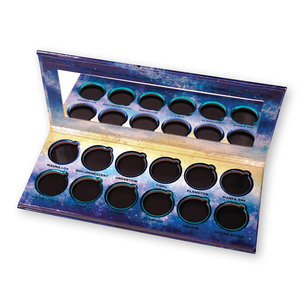 BLEMISHED Oceano Palette (Empty) - Perfect for DIY Makeup Kits & Travel Cosmetics Organizers