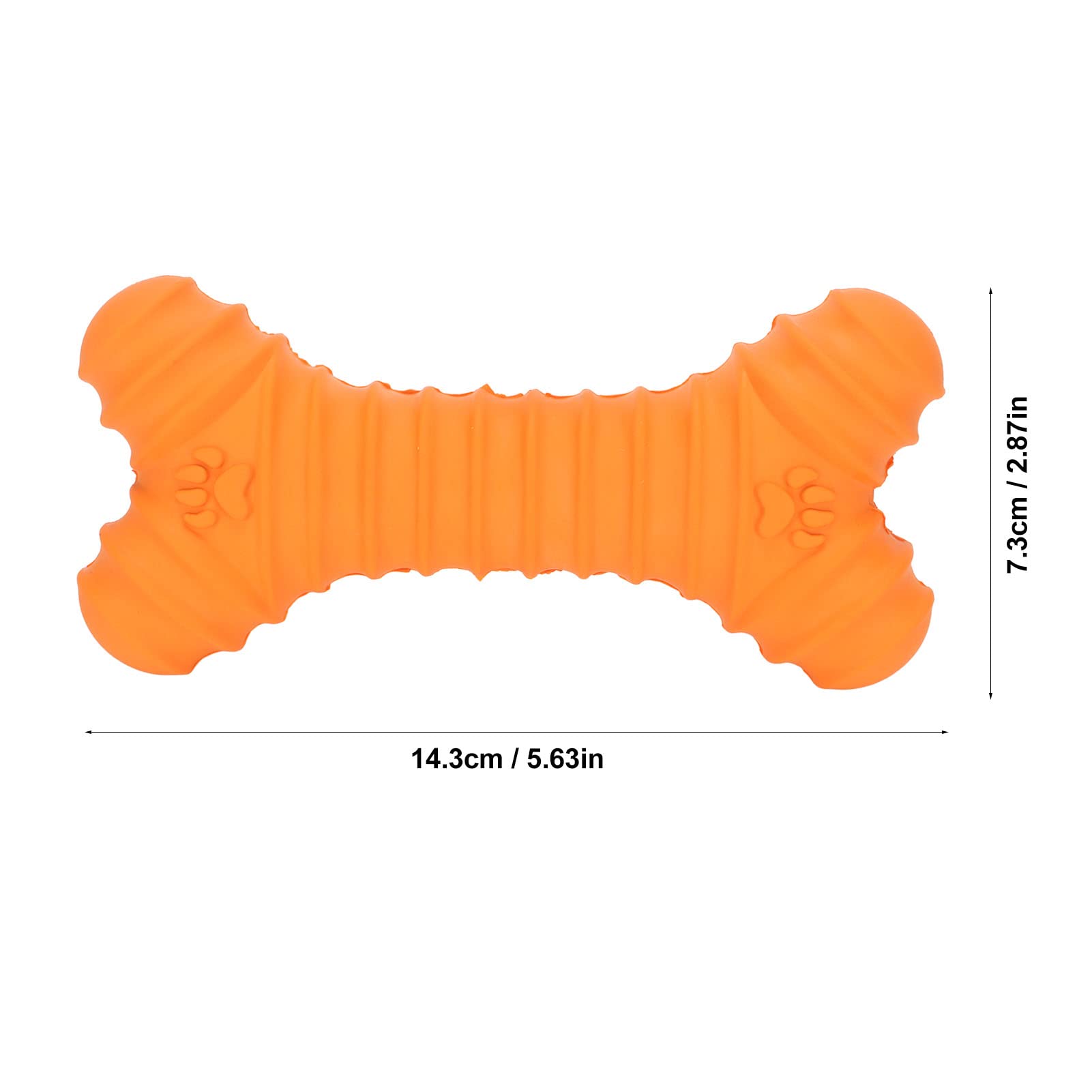 **Zerodis Indestructible Squeaky Dog Toy Bone Shape - Durable Rubber Chew Toy for Large Dogs & Aggressive Chewers - Interactive Pet Toy with Squeaker (Orange) - Perfect for Playtime, Training & Teething Relief**