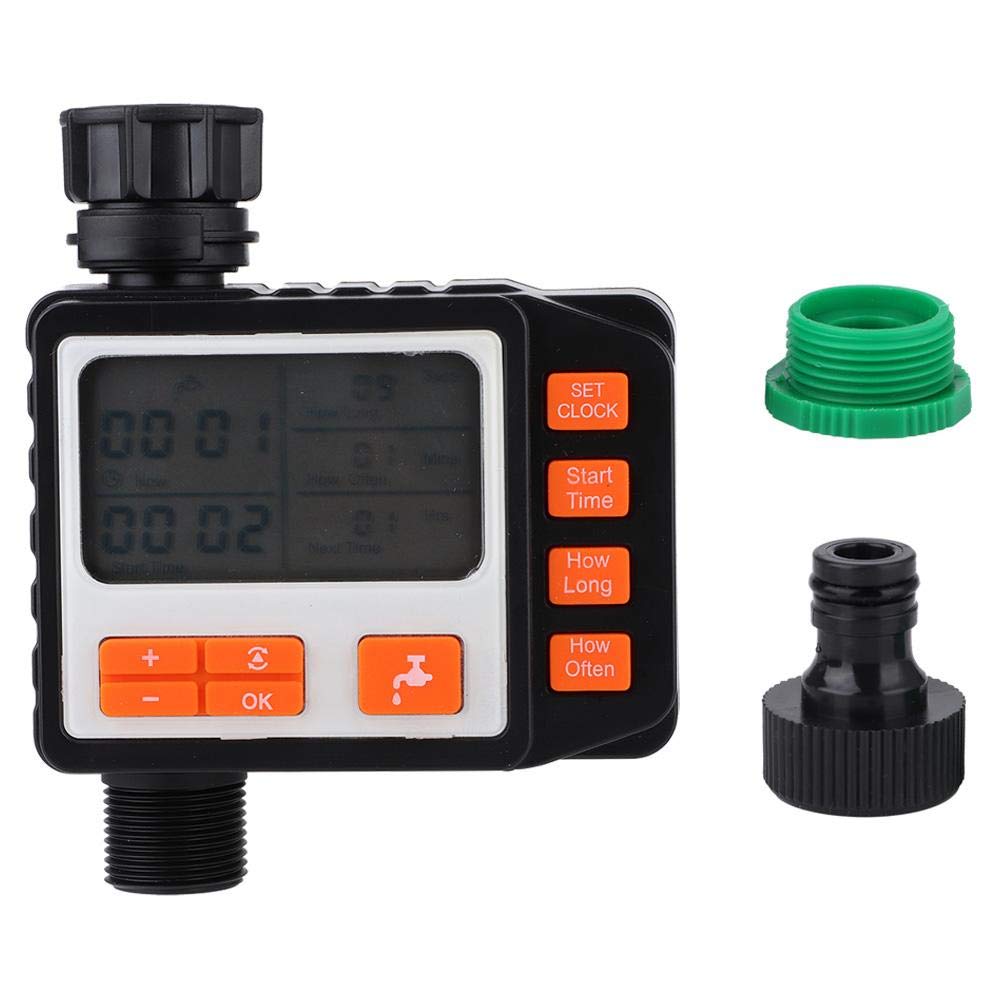 Automatic Garden Watering Timer - LCD Display Irrigation Controller for Home Gardening, Lawn & Farm Use | Smart Watering System for Drip Irrigation, Sprinklers & Potted Plants