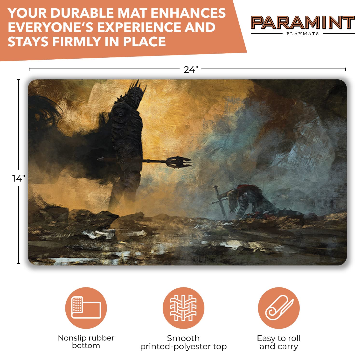 The Fate of Isildur Stitched MTG Playmat - Lord of The Rings LOTR Inspired Gaming Mat by Anato Finnstark | Compatible with Magic The Gathering, YuGiOh & TCG | Perfect for Game Nights & Tournaments