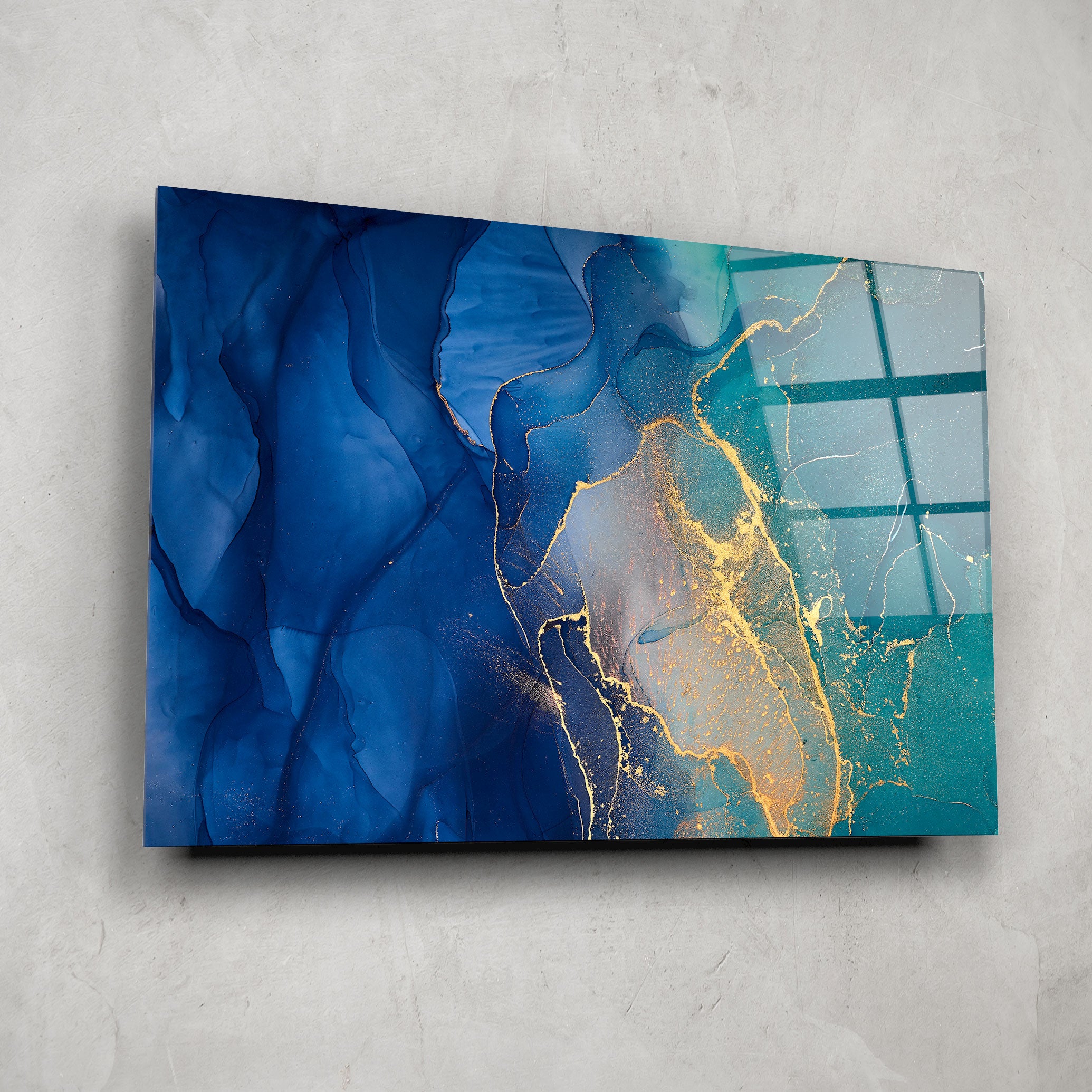 Blue Marble Design II - Elegant Home Decor & Unique Gift Idea for Housewarming, Wedding & Birthday