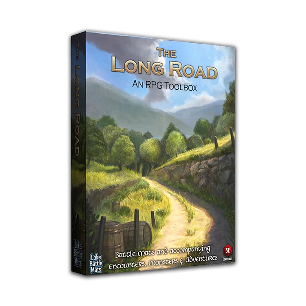Loke Battlemats RPG Toolbox - The Long Road Fantasy Game Mat for D&D, Pathfinder & Tabletop RPGs | Durable Dry-Erase Gaming Accessory for Dungeon Masters & Roleplaying Adventures