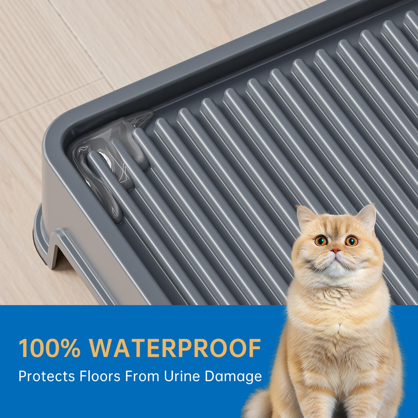 Washable Cat Litter Box Ramp with Filter Function - Non-Slip Pet Steps for Elderly & Small Cats (14