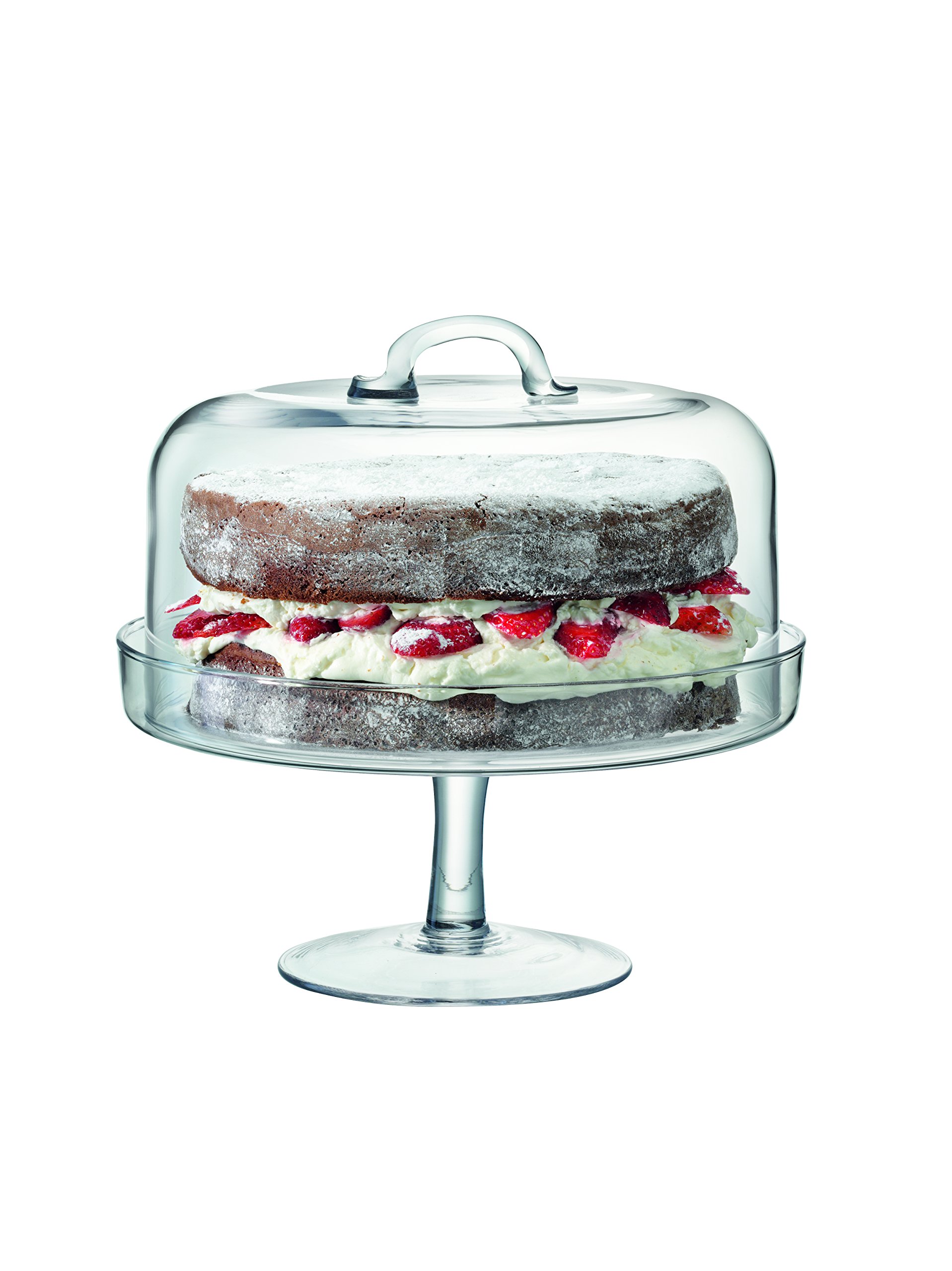 LSA SZ23 Clear Glass Cake Stand with Dome - 10.5