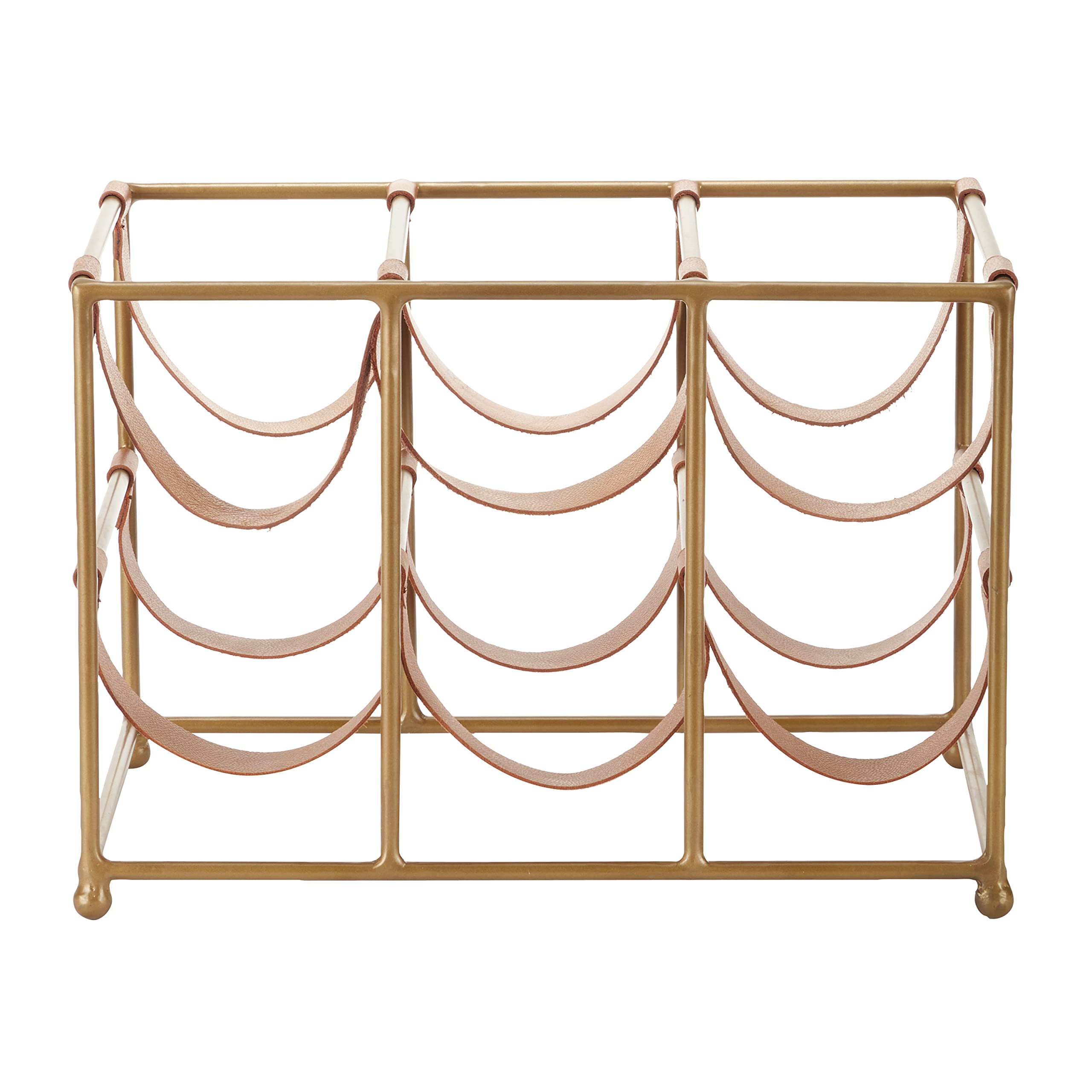 Deco 79 Modern Gold Wine Rack - 18