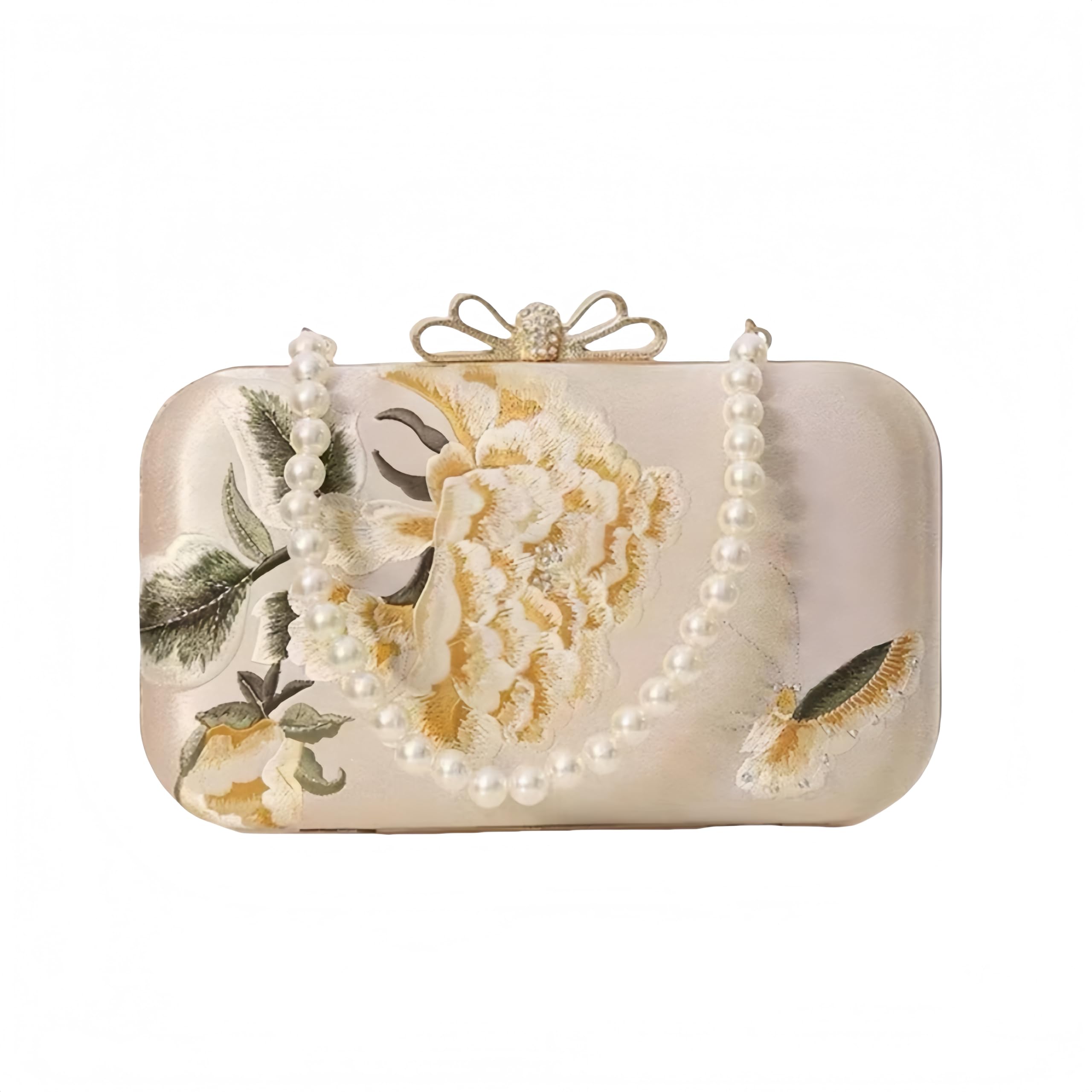 Elegant Women's Embroidered Silk Shoulder Bag - Rectangle Crossbody Handbag for Wedding, Party & Banquet | Perfect for Formal Events, Evening Occasions & Special Celebrations