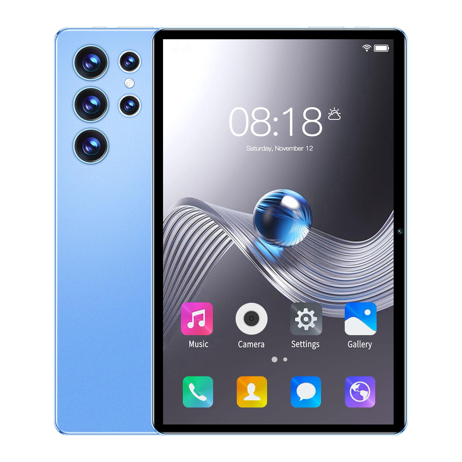 Haofy 10.1 Inch Tablet PC - Octa Core Processor, 8GB RAM 128GB Storage, 3200x1440 HD Display for Online Learning & Remote Work (Blue)