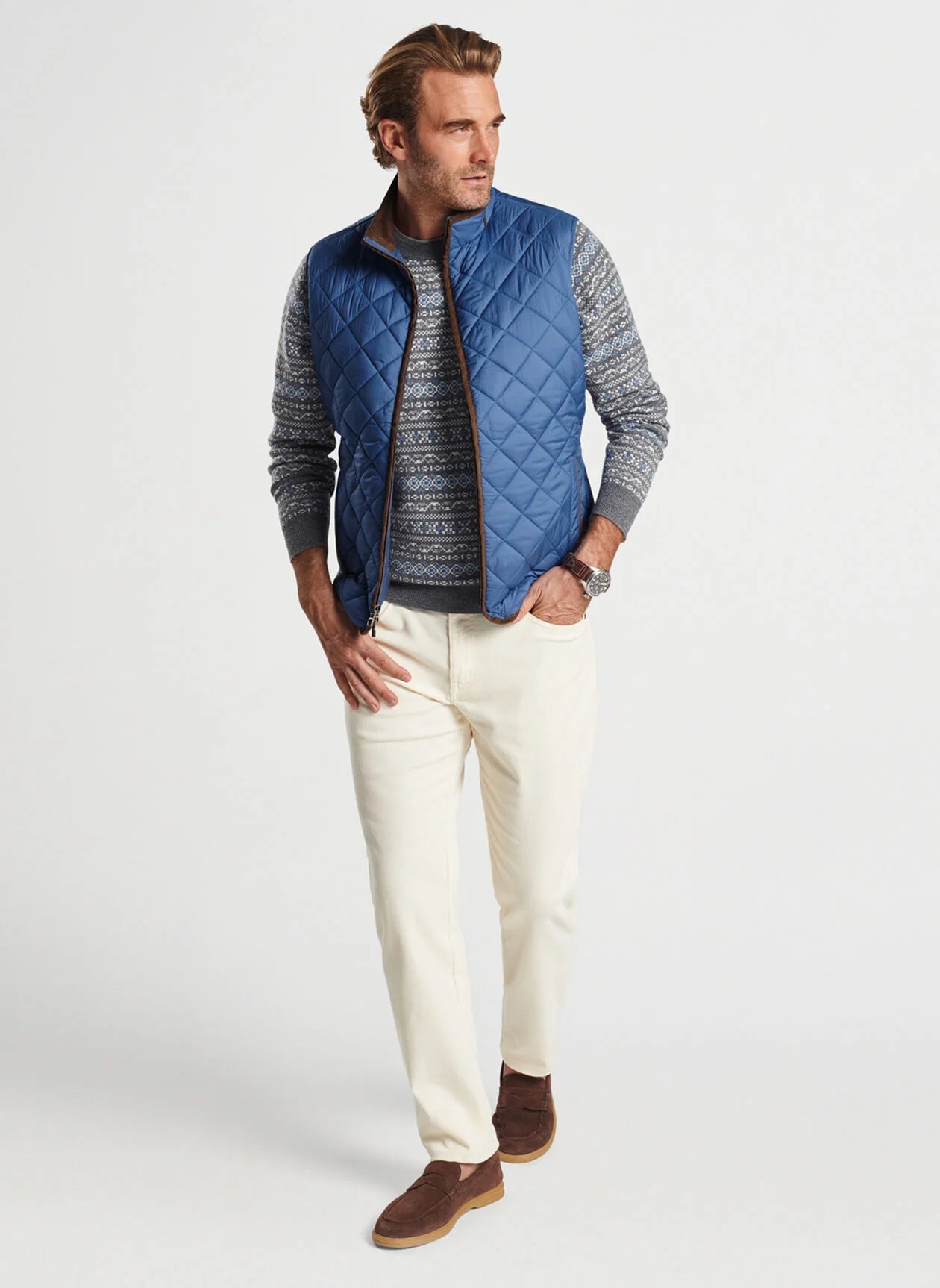 PETER MILLAR ESSEX Quilted Vest for Men - Lightweight, Warm, and Stylish - Perfect for Outdoor Activities, Casual Wear, and Layering in Fall & Winter