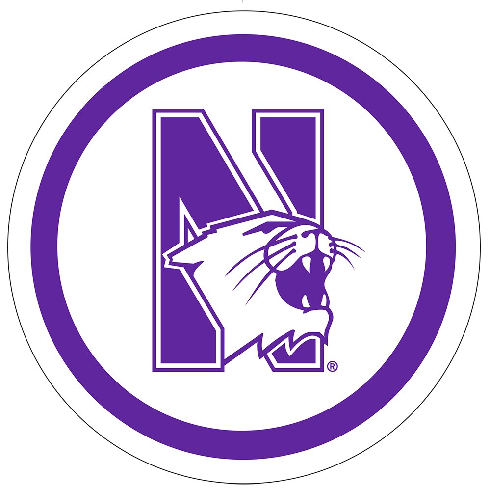 12-Pack Northwestern Collegiate 7-Inch White Paper Plates - Perfect for College Dorms, Parties & Picnics