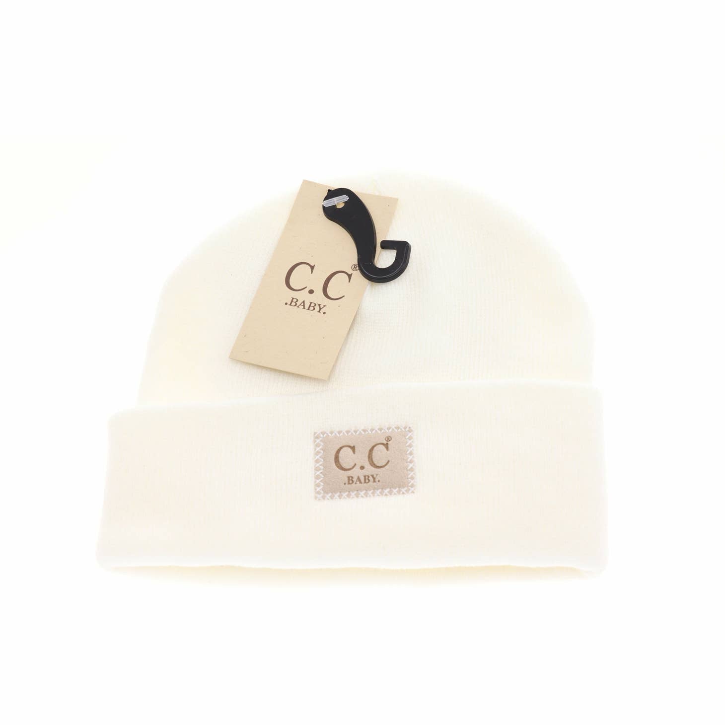 Baby Classic Oversized Logo C.C. Beanie - Soft & Warm Knit Hat for Infants & Toddlers - Perfect for Winter, Outdoor Play & Family Photos