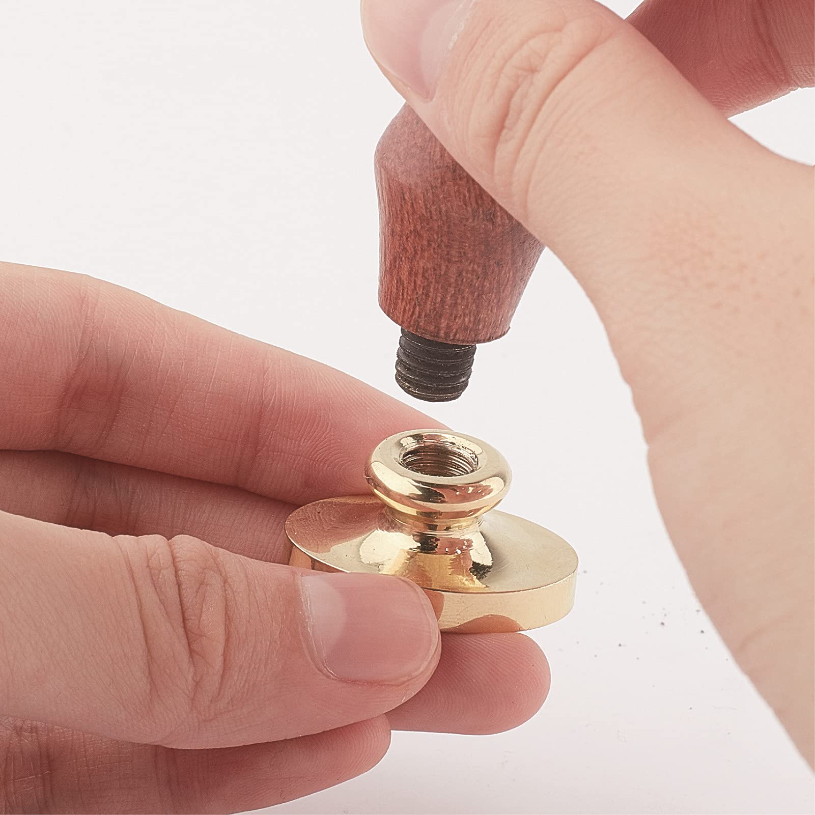 CRASPIRE Brass Wax Seal Stamp Head - Floral Oval Design for Envelopes, Cards, Invitations | Perfect for Weddings, Halloween, Christmas Parties & DIY Crafting | Replacement Seal Head Only (No Handle)