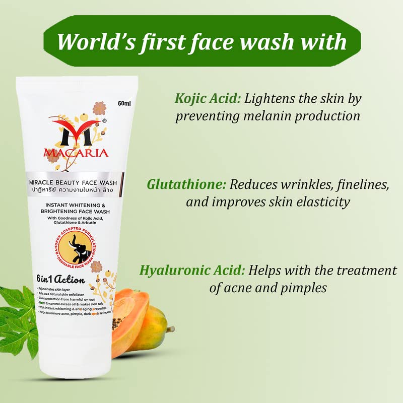 Miracle Beauty Face Wash for Pigmentation & Acne - Brightening Cleanser for Women with Dark Spots & Breakouts | Daily Skincare Routine for Clear, Glowing Skin