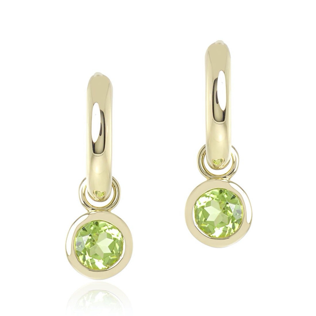 Peridot Droplet Hoop Earrings - Dainty Green Gemstone Jewelry for Women, Perfect for Everyday Wear & Special Occasions