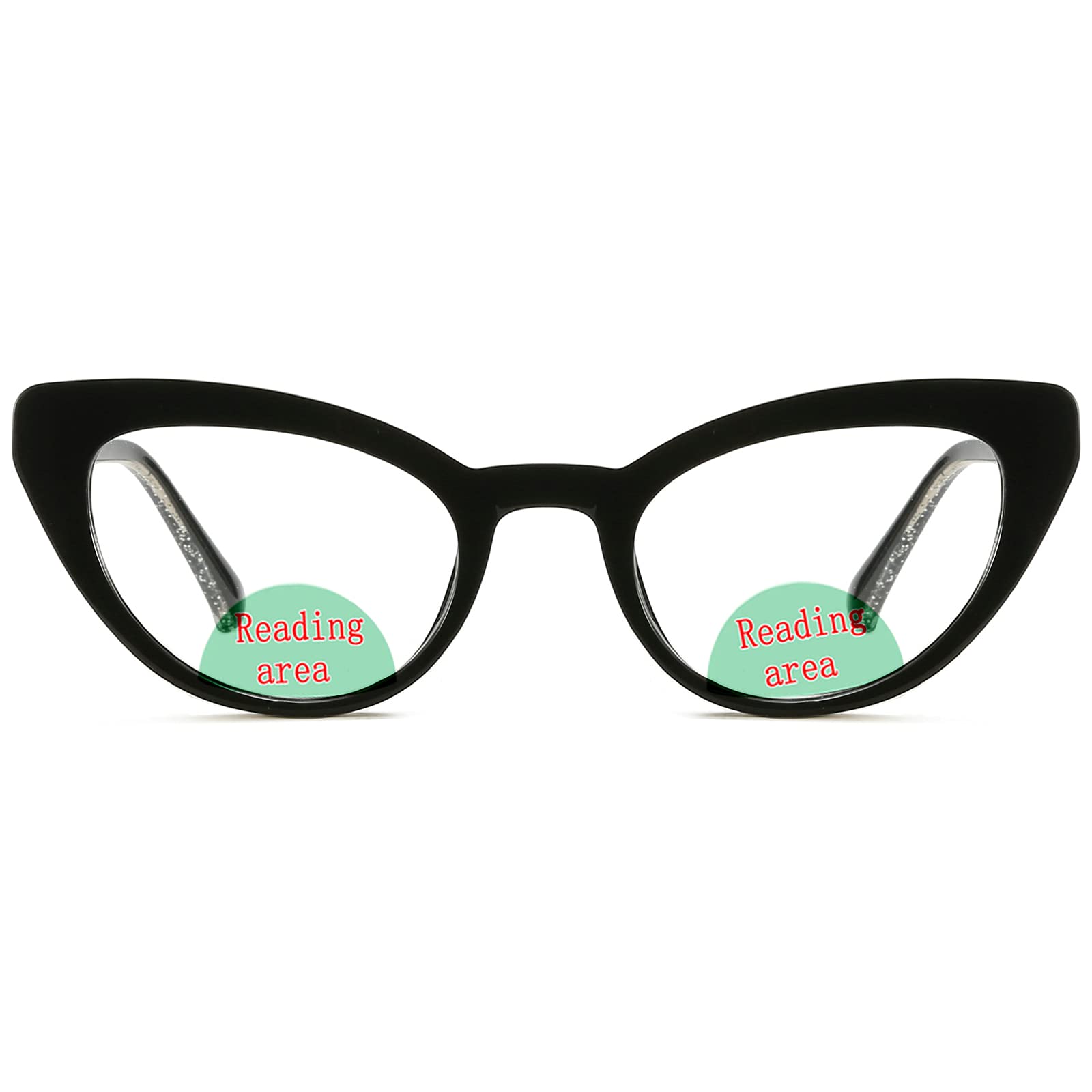 Mincl Bifocal Reading Glasses for Women - Blue Light Blocking Computer Glasses with Magnification - Perfect for Office Work, Reading & Screen Time