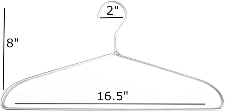 Premium Metal Clothes Hangers - 16.5 Inch Silver Space-Saving Non-Slip Hangers (Pack of 12) - Ideal for Suits, Dresses, Pants, Shirts & Underwear - Perfect for Closet Organization & Wardrobe Storage