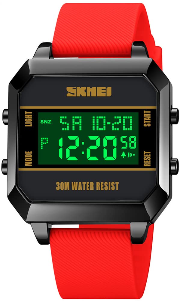 MASTOP Digital Sports Watch for Men and Women - Large Easy-to-Read Numbers, Waterproof, Countdown Timer - Perfect for Running, Swimming, Gym Workouts & Outdoor Activities