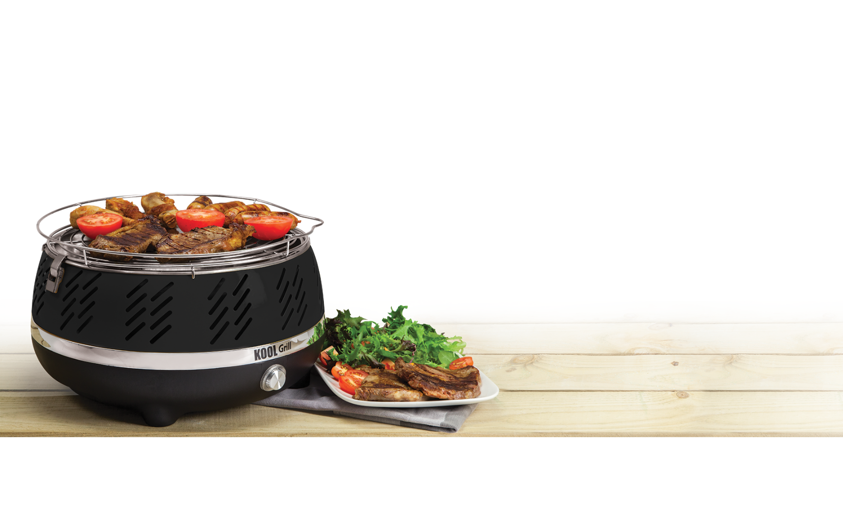 Charcoal Express Kool Grill - Portable Charcoal BBQ Grill for Outdoor Cooking, Camping, Picnics & Backyard Parties | Fast Heating, Even Heat Distribution, Durable Steel Construction