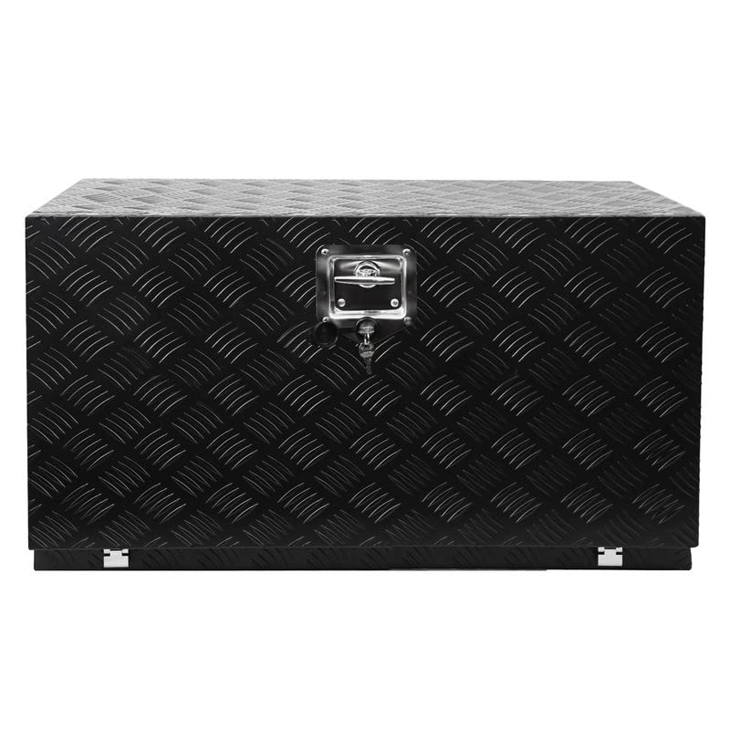 GARVEE 30 Inch Heavy Duty Aluminum Pickup Truck Toolbox with Diamond Plate - Durable Storage for Truck Accessories, Tools & Equipment (Fits Most Pickup Trucks)