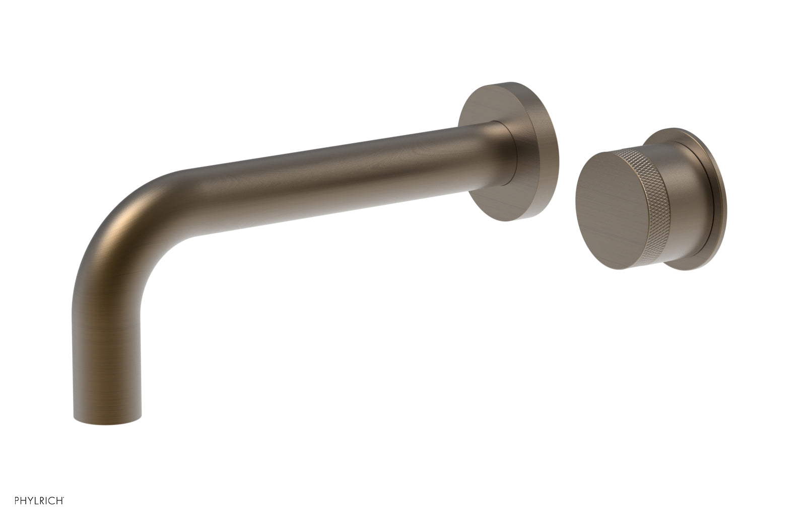 Basic II Single Handle Wall Lavatory Faucet Set with Knurled Handle - 230 18 - Perfect for Bathroom Sink, Powder Room, and Guest Bath Installation