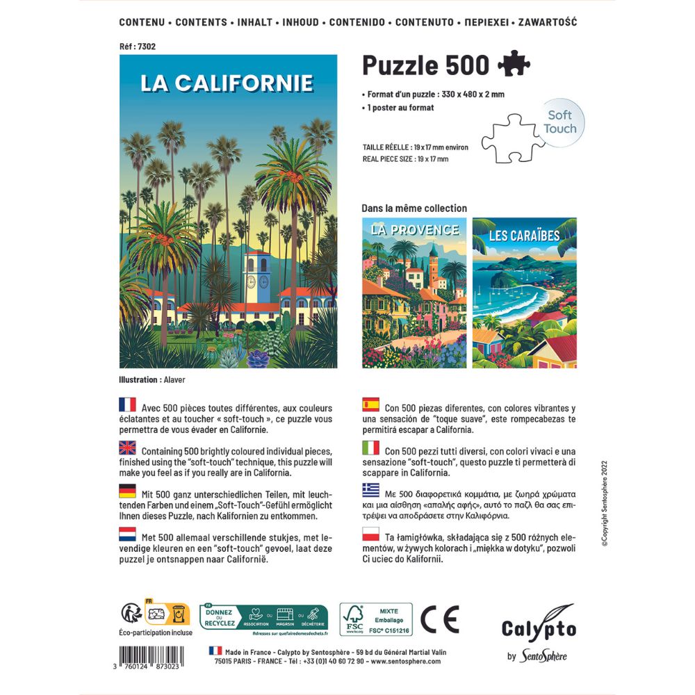 500-Piece Calypto Jigsaw Puzzle - Beautiful California Landscape Scenery | Perfect for Family Game Night, Stress Relief & Home Decor
