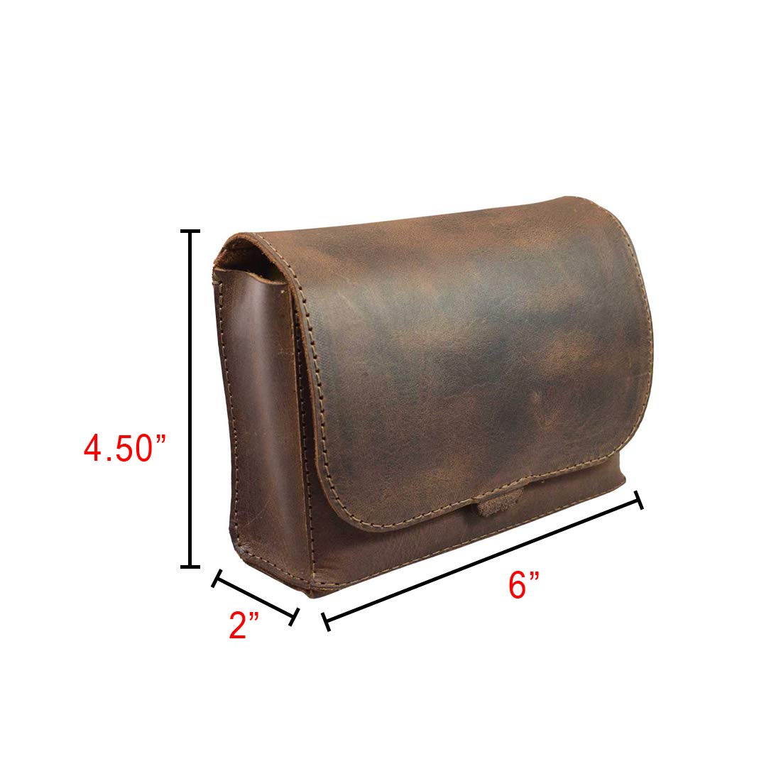 Genuine Leather Fanny Pack for Women & Men - Crossbody Waist Bag & Belt Bag - Stylish Brown Leather Pouch for Travel, Outdoor Adventures & Daily Use - Perfect as Bum Bag or Field Notes Cover