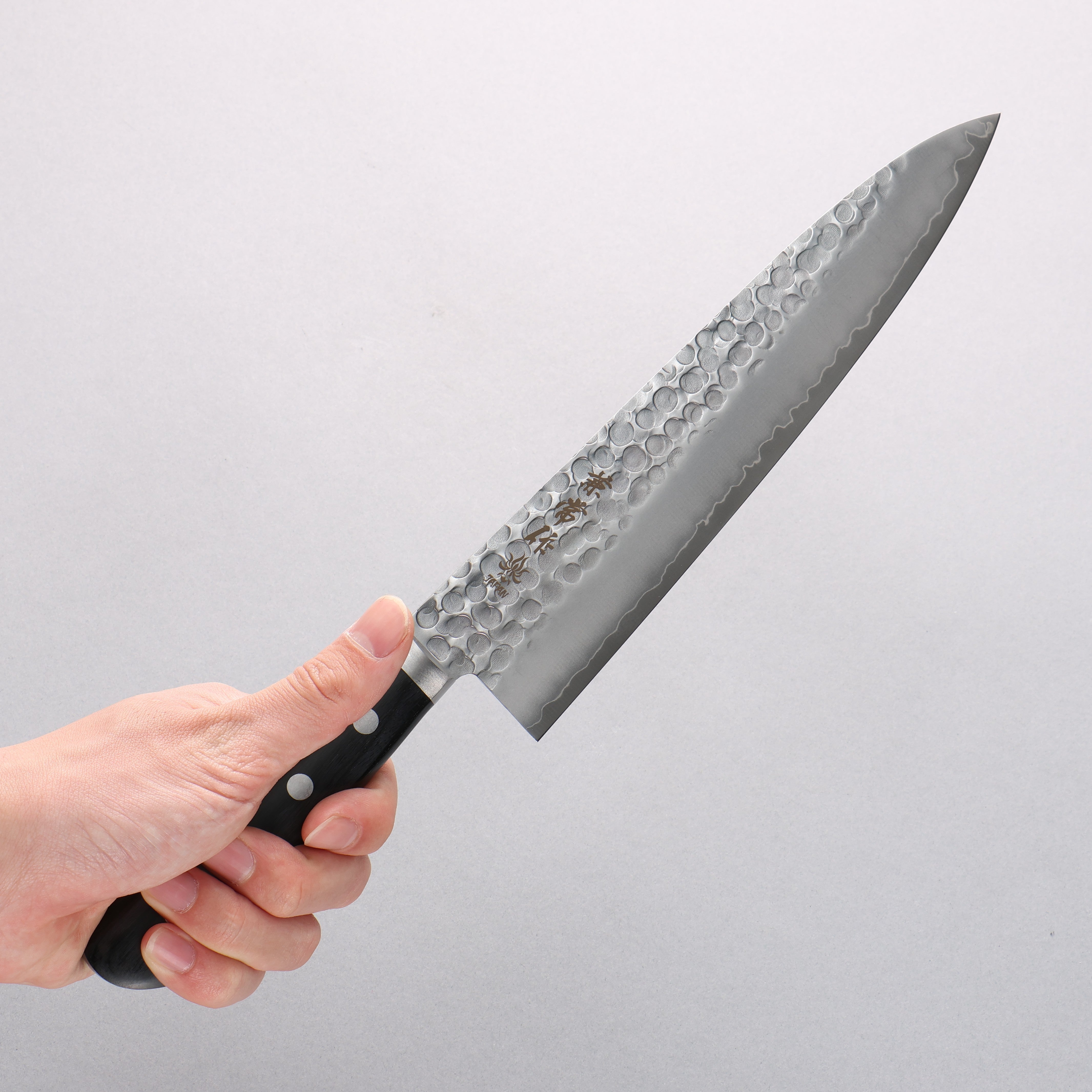 Kanetsune VG1 Hammered Gyuto 210mm Japanese Chef Knife - Black Pakkawood Handle - Professional Kitchen Knife for Slicing, Dicing & Chopping - Perfect for Home Cooks & Chefs