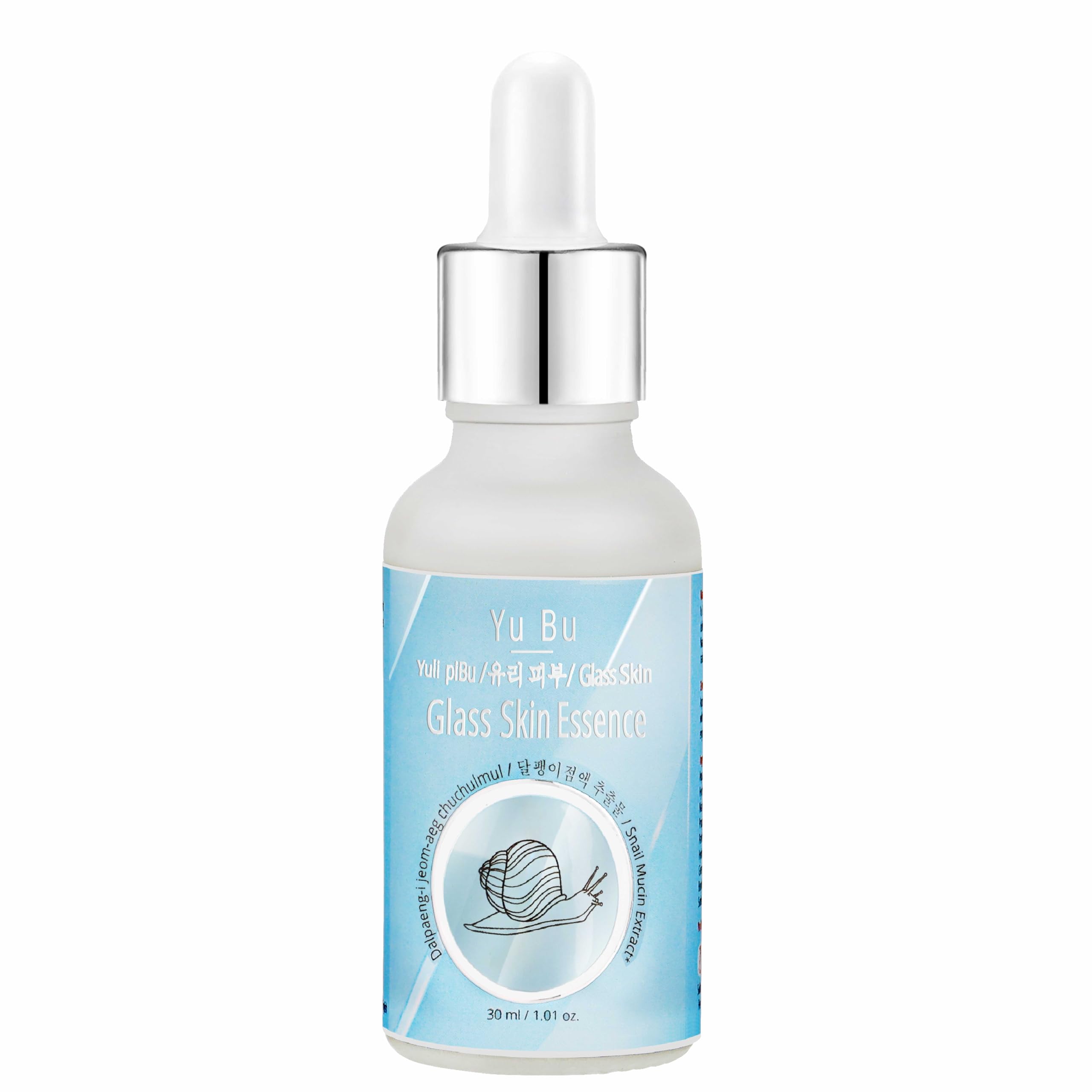 Yu Bu Glass Skin Essence with Snail Mucin & Korean Ginseng - Hydrating Facial Serum for Skin Barrier Repair & Radiance | Korean Skincare for Dewy Glass Skin | Perfect for Daily Routine & Night Care