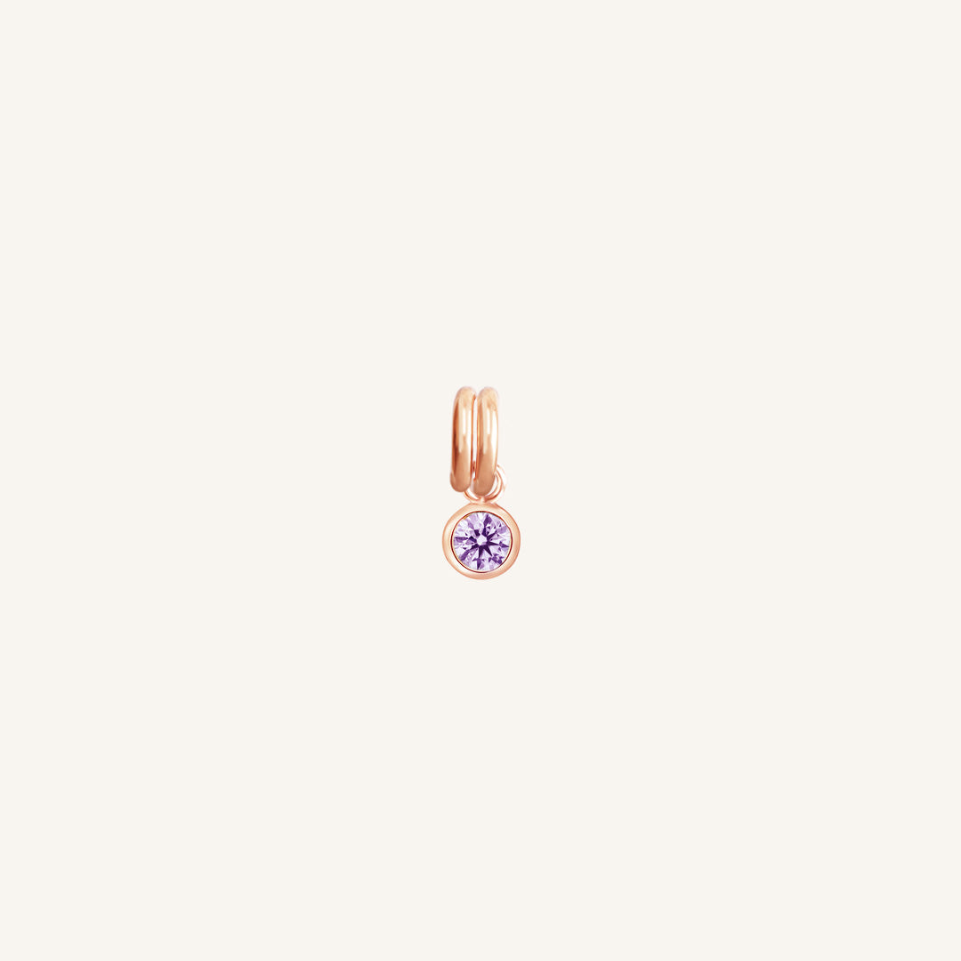 February Birthstone Amethyst Charm - Elegant Jewelry Gift for Valentine's Day, Anniversary & Special Occasions