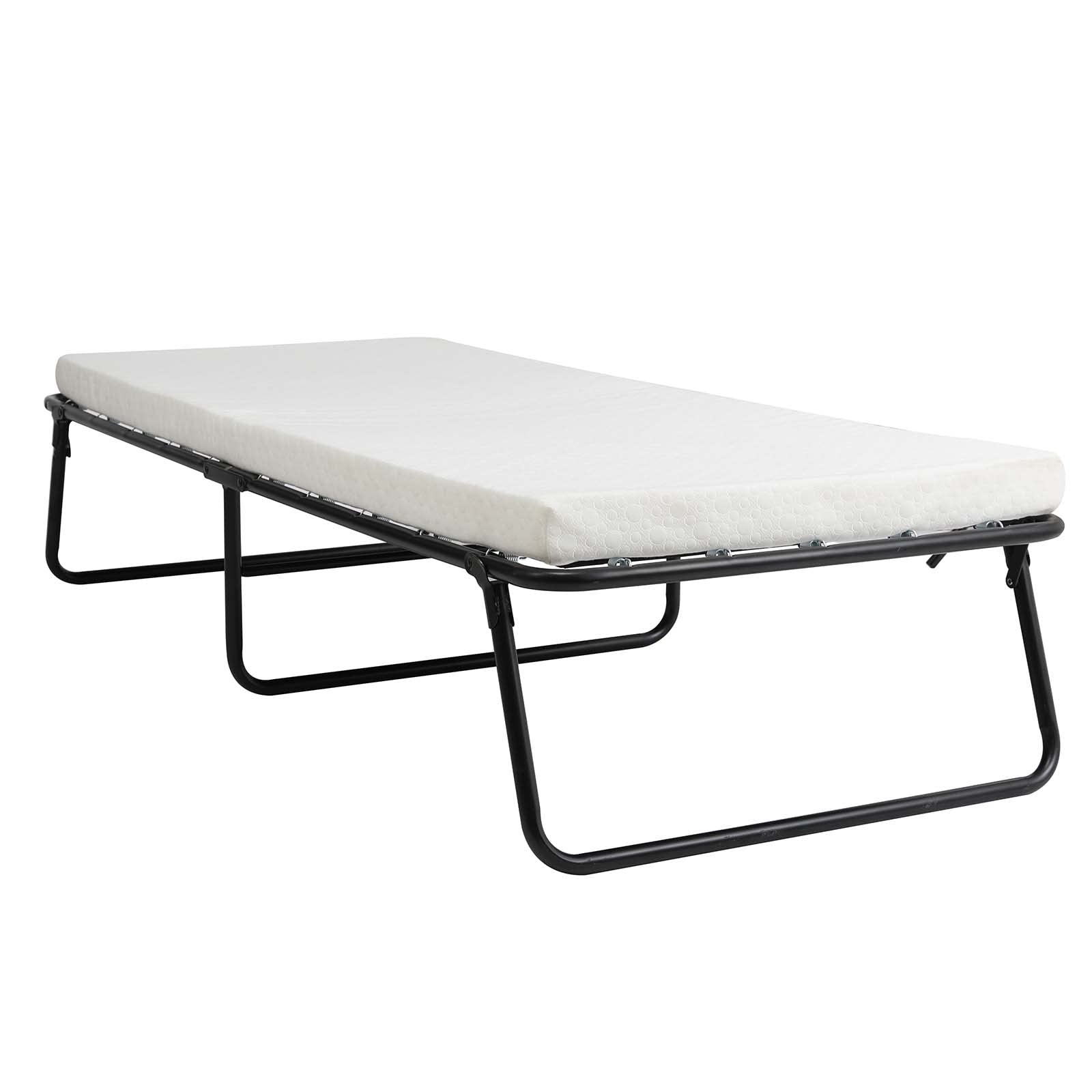 TLGREEN Folding Bed with Thick Memory Foam Mattress - Portable Rollaway Guest Bed, Sturdy Metal Frame for Home, Office & Travel - Perfect for Spare Rooms, Sleepovers & Small Spaces