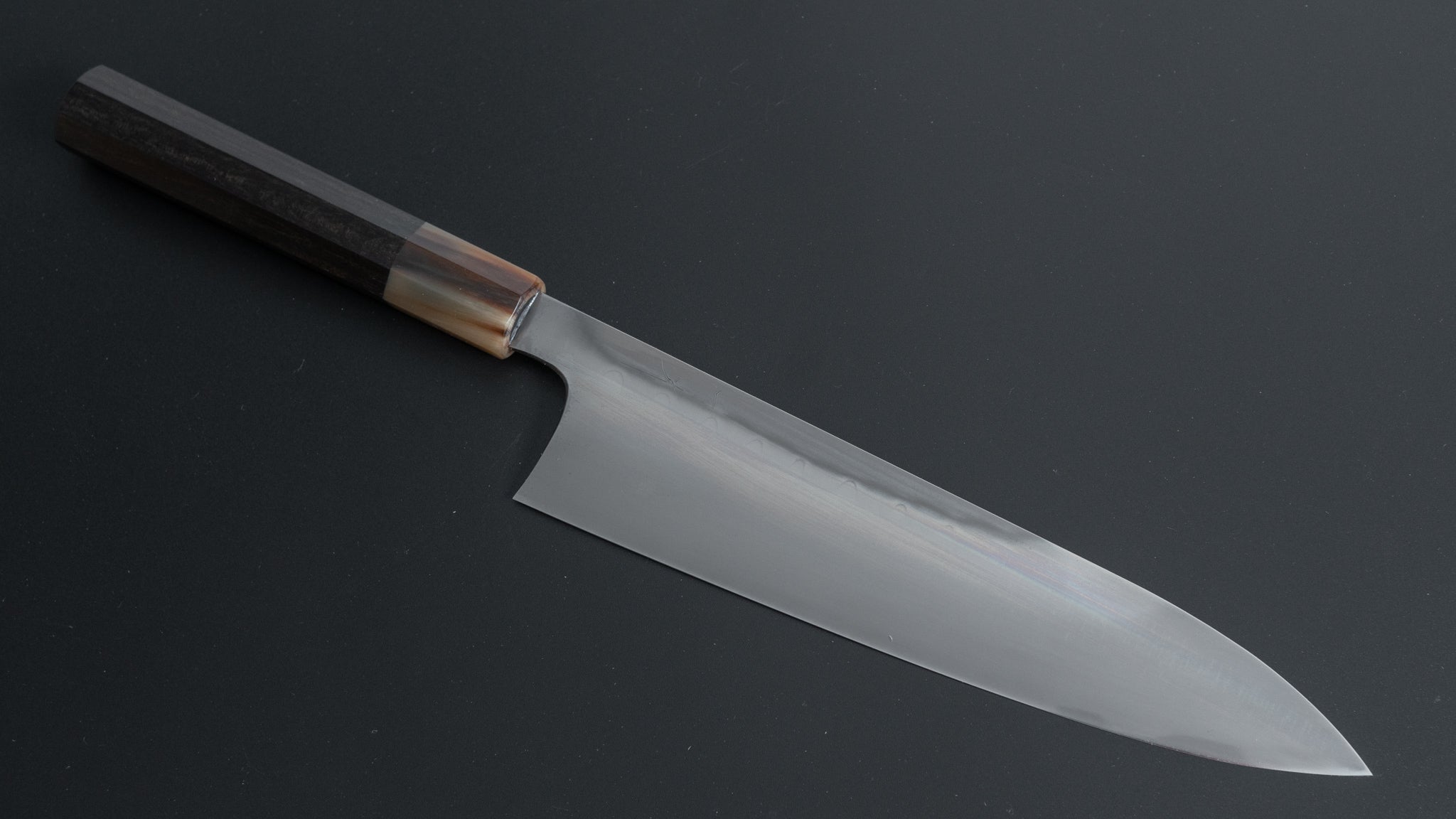 Hitohira Togashi Yohei Blue #2 Mizu Honyaki Gyuto 240mm Japanese Chef Knife with Taihei Ebony Handle & Saya - Perfect for Sushi, Sashimi, and Precision Meat Cutting