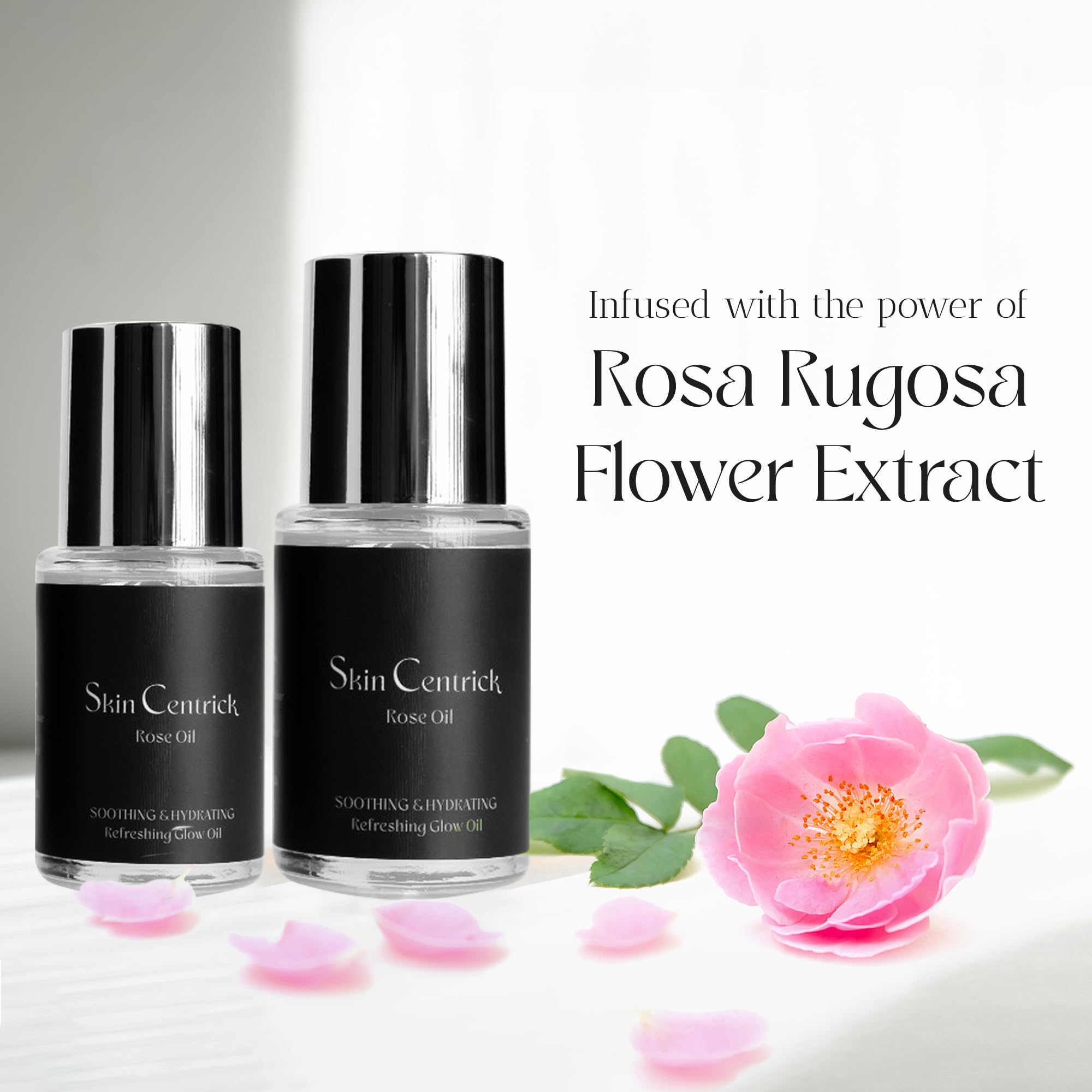 Organic Rose Face Oil for All Skin Types - Hydrating & Anti-Aging Facial Moisturizer - Promotes Radiant, Firm Skin - Perfect for Daily Skincare Routine & Nighttime Treatment