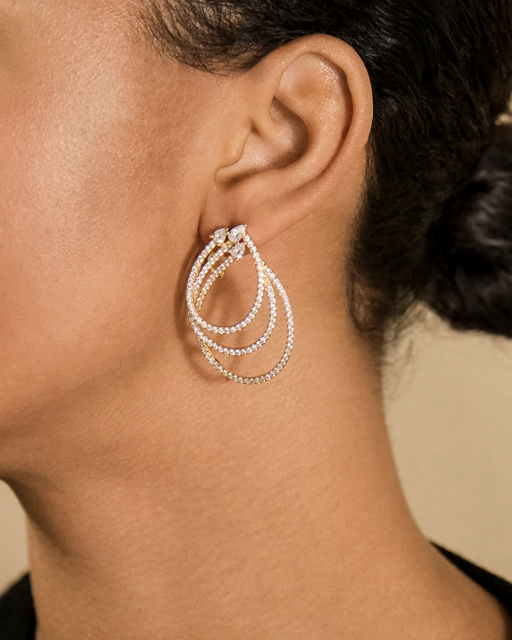 Kaia CZ Statement Drop Earrings for Women - Elegant Cubic Zirconia Dangle Earrings for Party, Wedding & Evening Wear