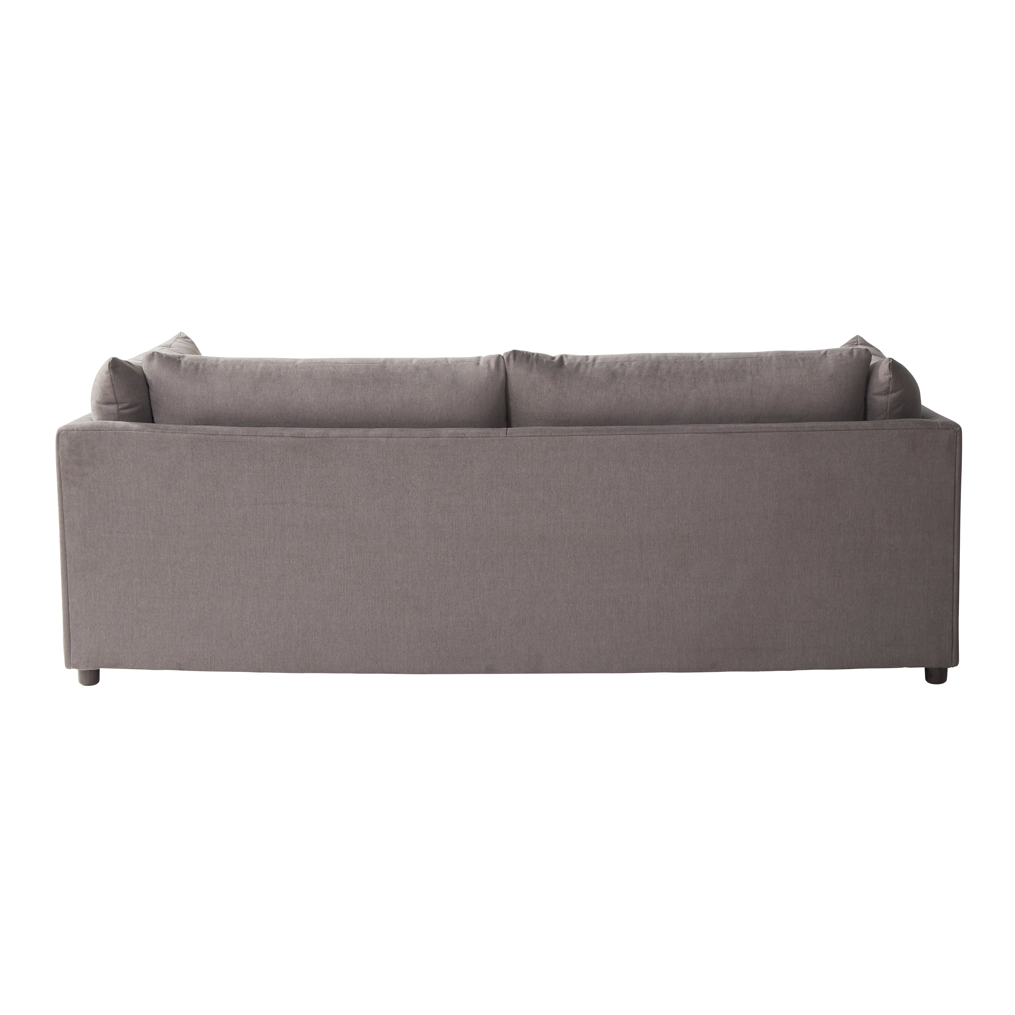 Roundhill Furniture Enda Pillow Back Fabric Sofa and Cuddler Chair Set - Carbon Gray Living Room Collection | Comfortable Sectional for Small Spaces, Family Gatherings & Cozy Movie Nights