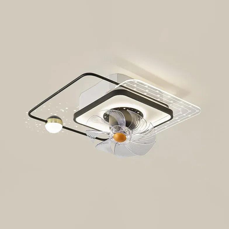 Modern Ceiling Fan with LED Lights - 3 Speed Remote Control, Quiet Reversible Motor - Perfect for Bedroom, Living Room & Office (52 Inch, Brushed Nickel)