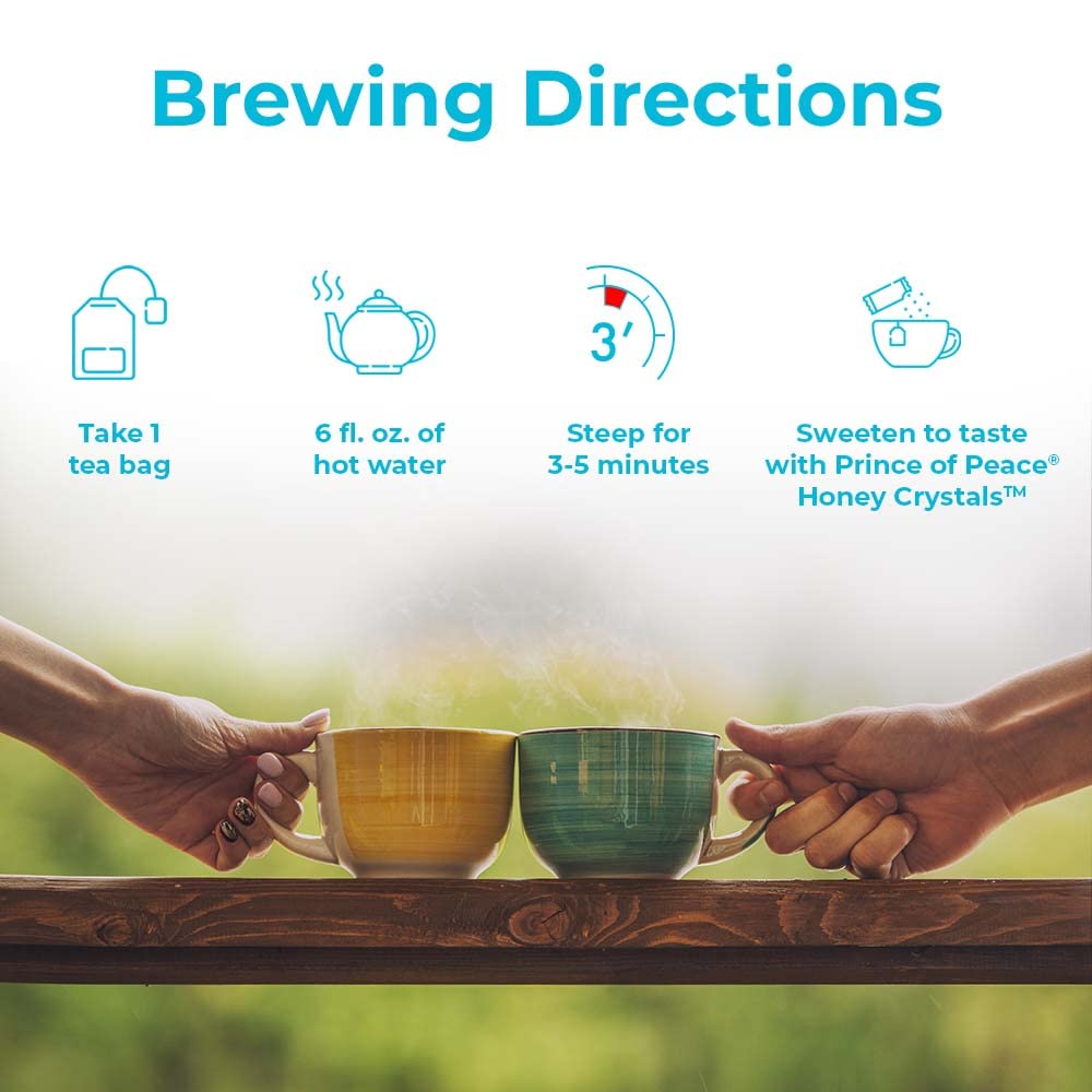 Prince of Peace Organic Black Tea, 2 Pack (200 Tea Bags Total) - 100% USDA Certified Organic, Unsweetened, Low Caffeine Herbal Tea - Healthy Coffee Alternative for Morning Energy & Relaxation - Perfect for Office, Home or Travel Use