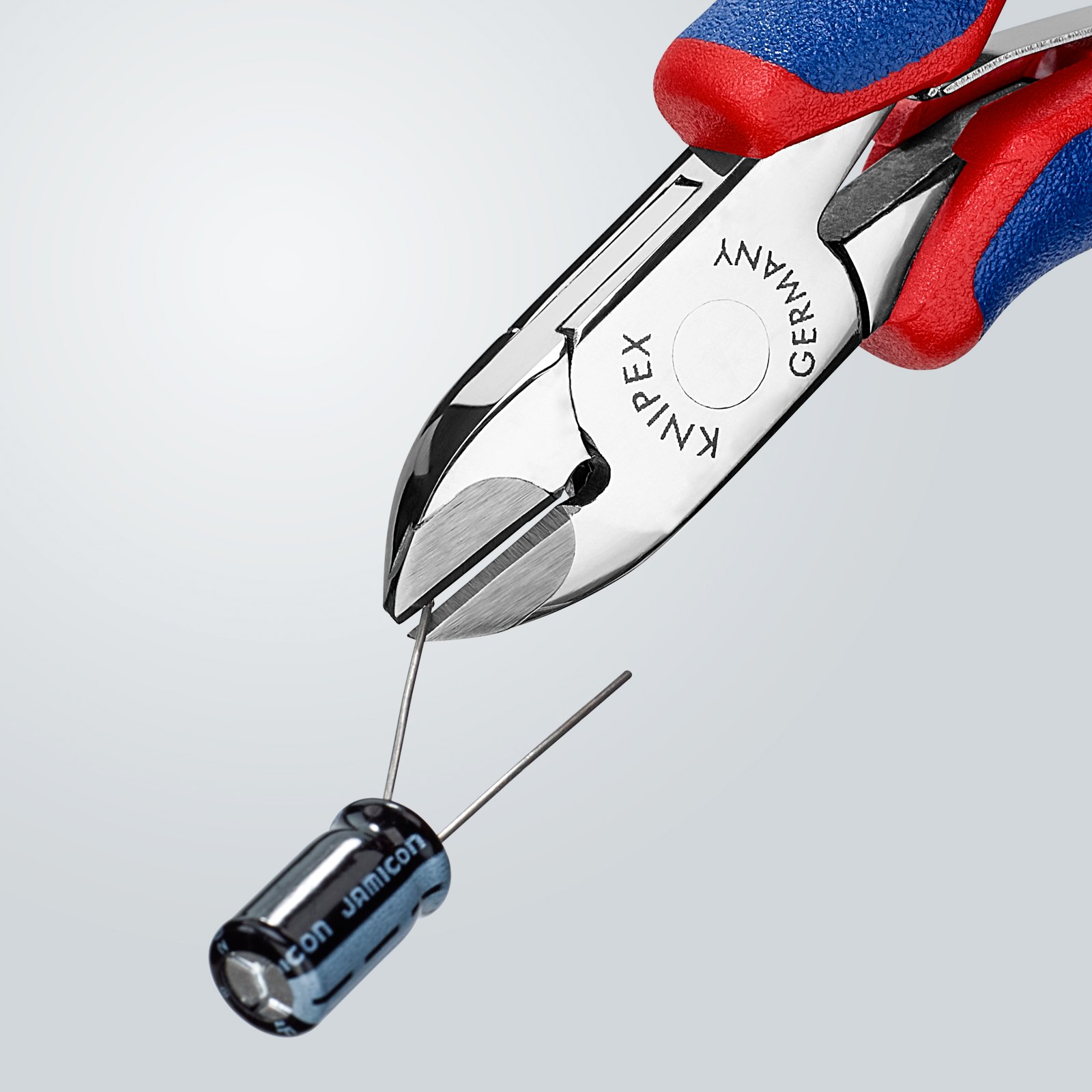 KNIPEX Electronics Diagonal Cutters with Carbide Metal Cutting Edges - Precision Wire Cutters for Electronics, DIY & Electrical Work - Multi-Component (7702120H) - Ideal for Electricians, Technicians & Home Repair