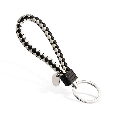 5PCS Braided Leather Keychain Set - Durable & Stylish Key Rings for Men & Women - Perfect for Car Keys, House Keys & Gift Giving