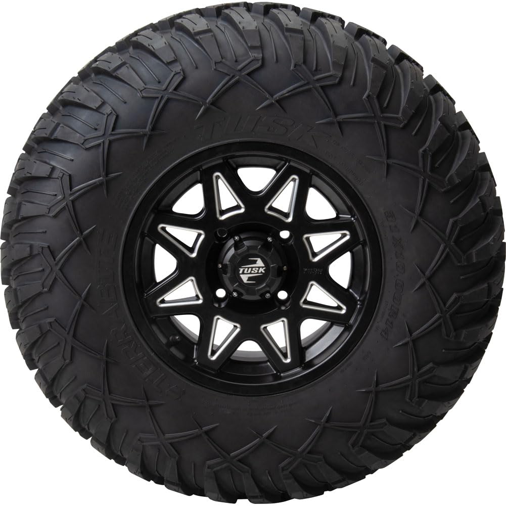 4/137 Tusk Tintic 14x7 5.0 + 2.0 Milled Black Wheel for ARCTIC CAT Stampede 2020 - Durable ATV Wheels for Off-Road Adventures & Trail Riding