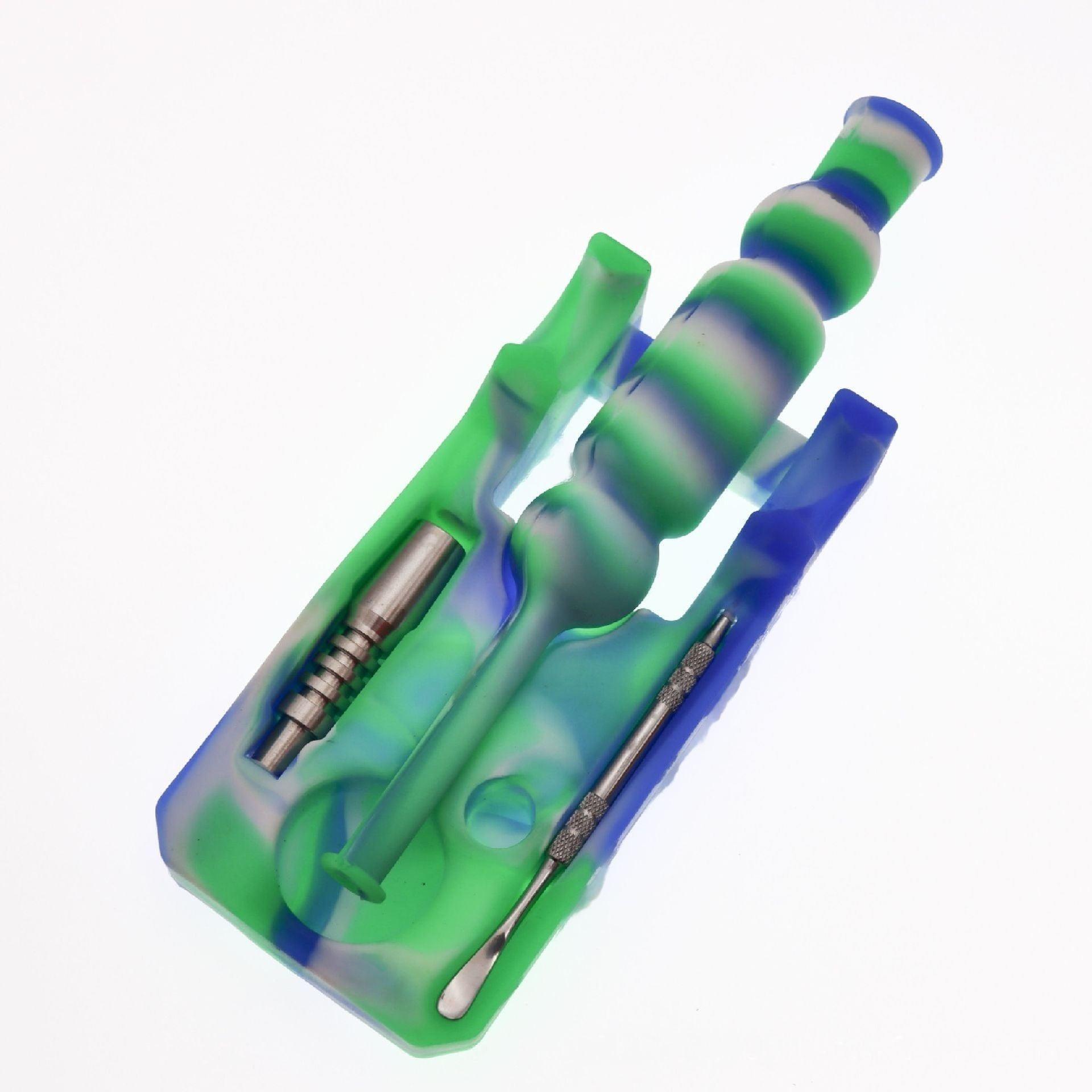 Premium Silicone Nectar Collector Kit - Durable Stainless Steel Dab Rig | Portable & Lightweight Design for Concentrate Enthusiasts | Perfect for Home Use, Travel & Outdoor Dabbing Sessions