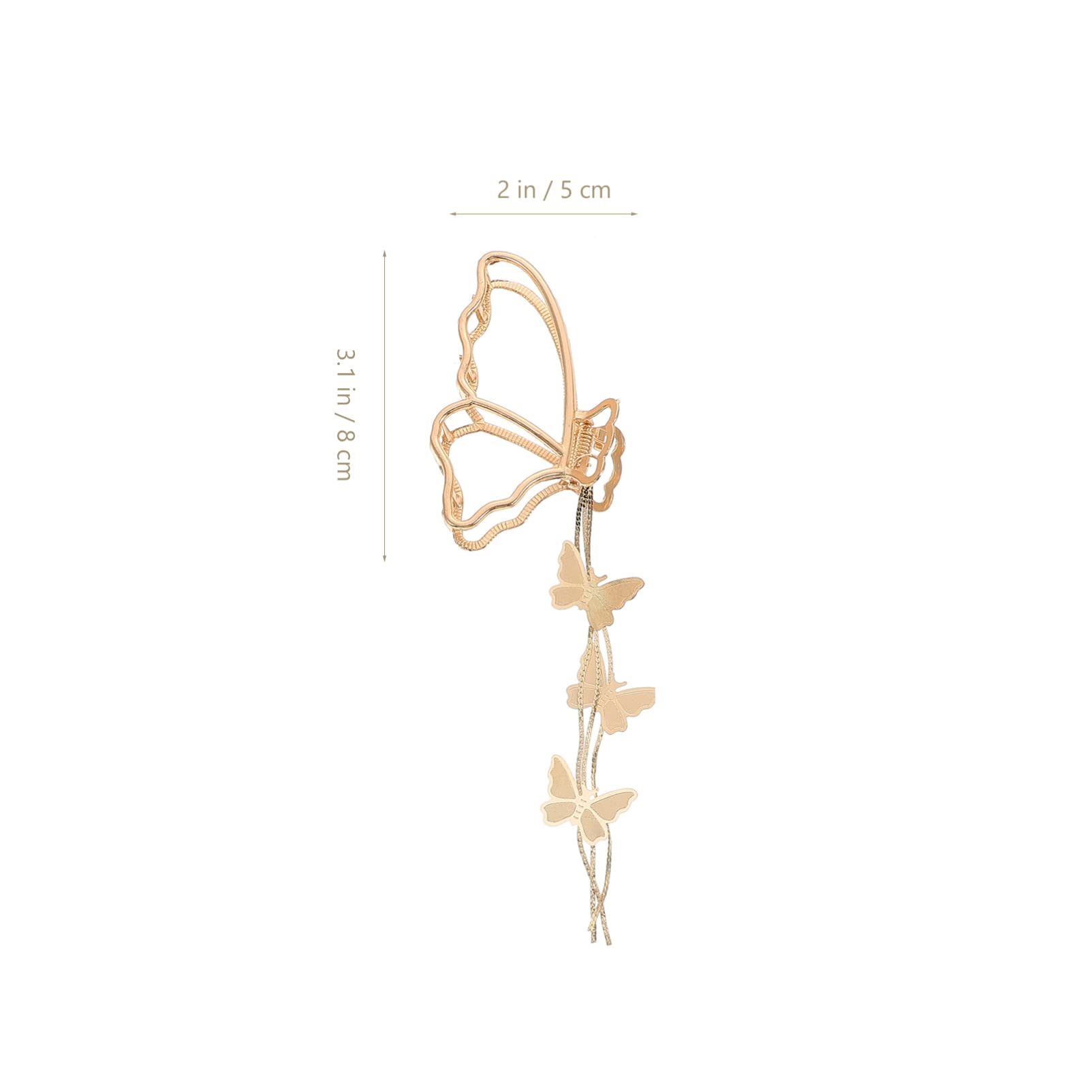 KALLORY Gold Butterfly Hair Clips for Women & Girls - 4PCS Hair Styling Accessories for Thick Hair, Perfect for Weddings, Parties & Everyday Use