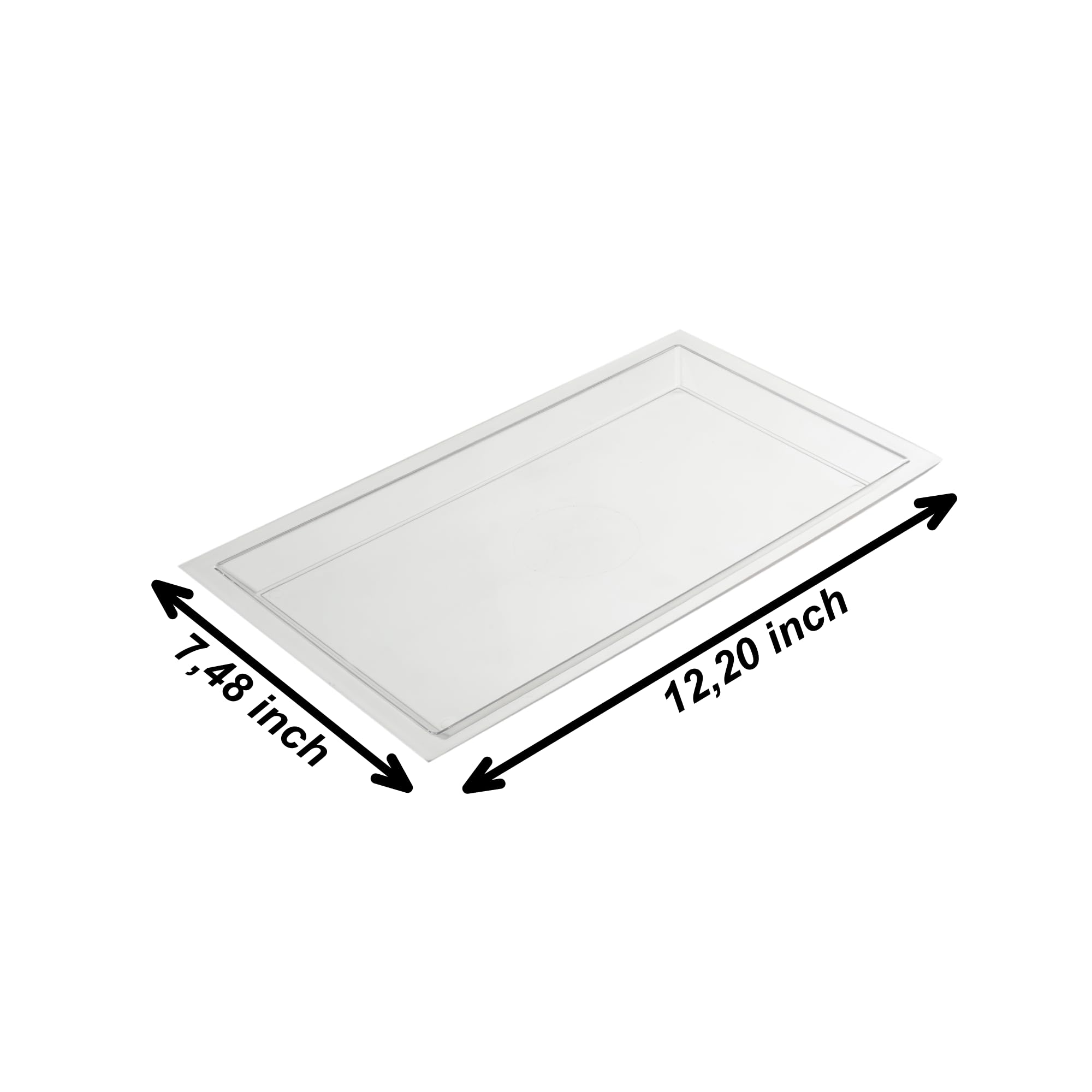 Clear Rectangular Serving Tray for Candy, Cupcakes & Bathroom Essentials - Versatile Display Stand for Parties, Desserts & Home Organization (No Base Included)