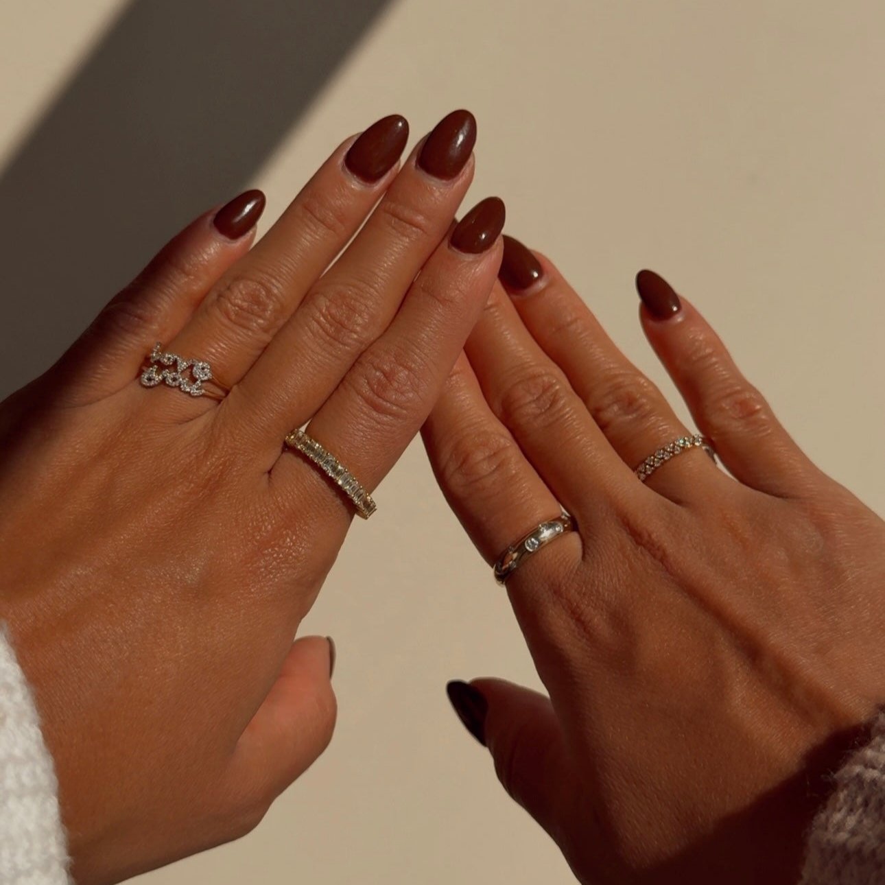 14K Yellow Gold Double Row Diamond Eternity Band Ring for Women - Perfect Wedding, Anniversary & Valentine's Day Gift